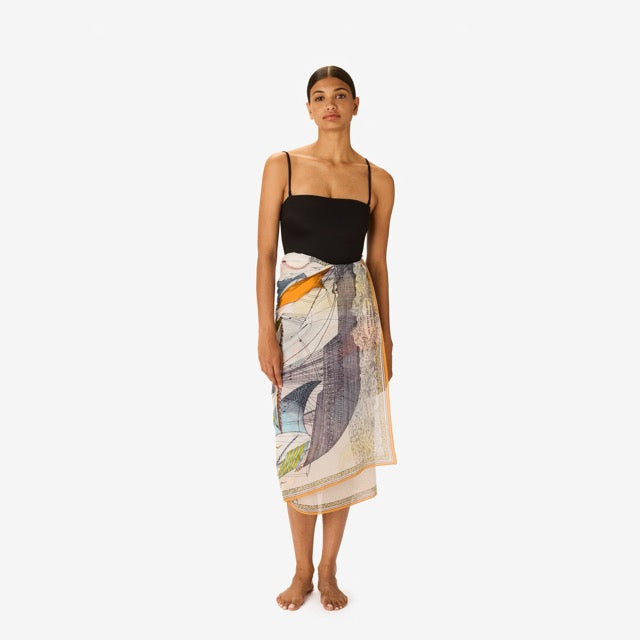 Des Rives et des Reves Scarf in Multicolour - Inoui Editions