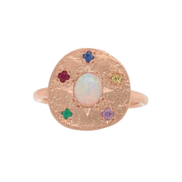 Opal Snowflake Pebble Ring - Sarah Gardner