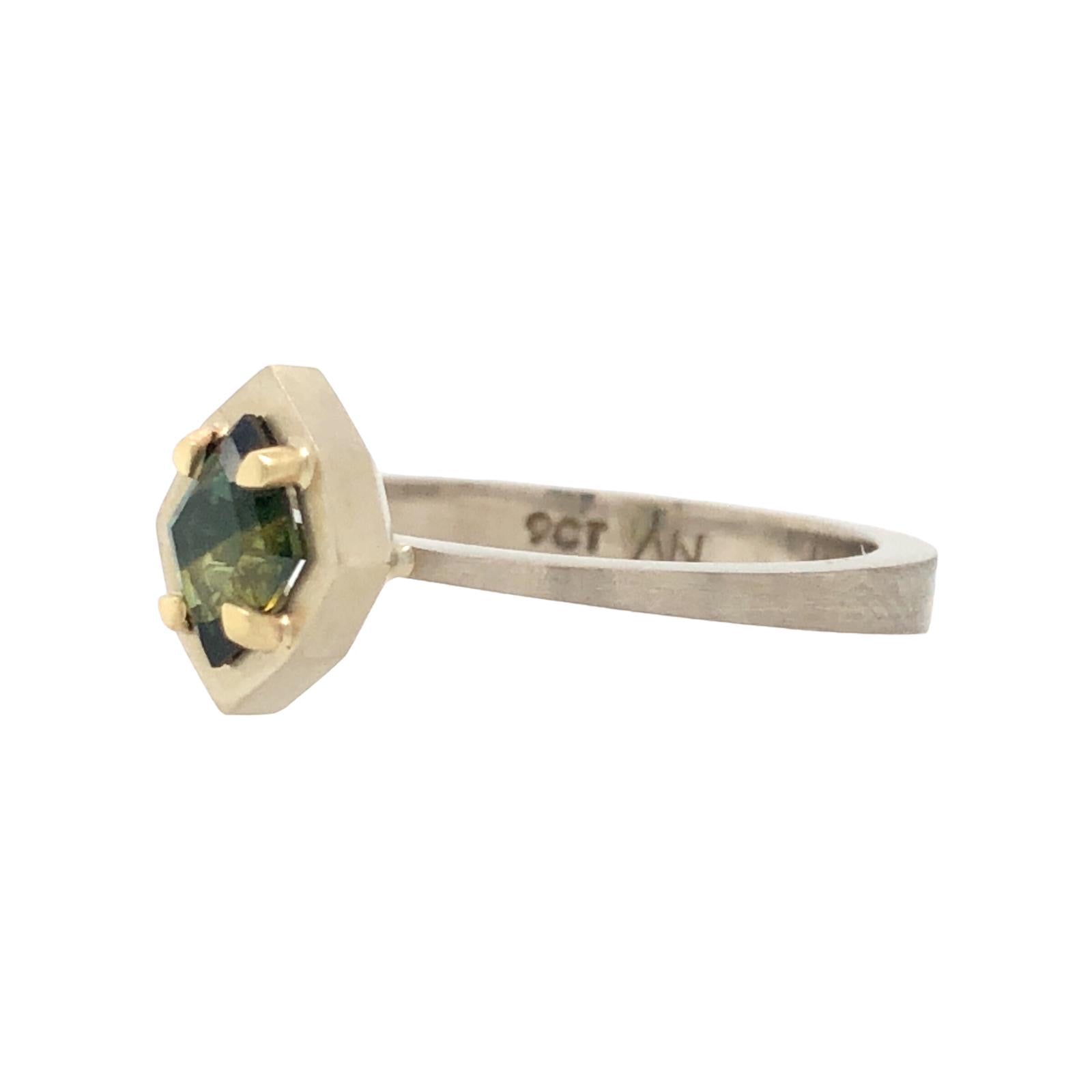 Gaia Ring Sapphire & White Gold - Aislinn Neave