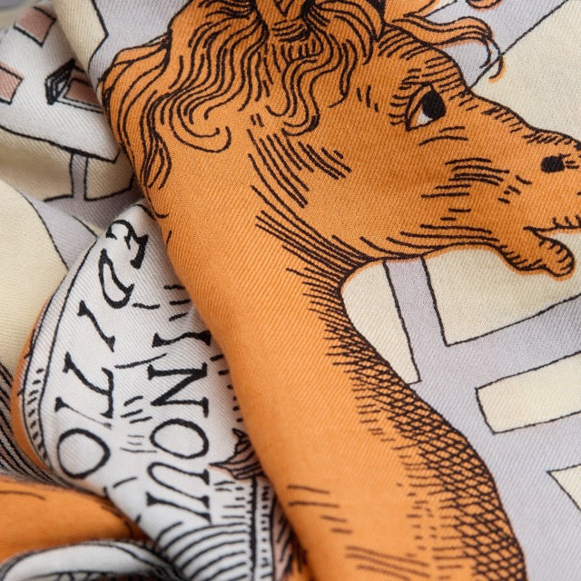 Rome Cotton & Silk Scarf in Powder - Inoui Editions