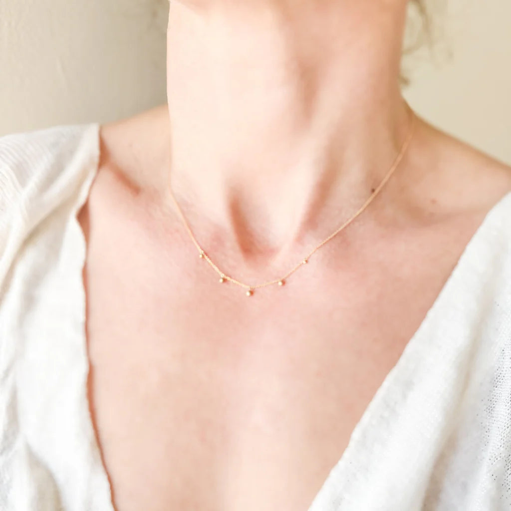 Bubble Necklace in 14ct gold - Carla Caruso