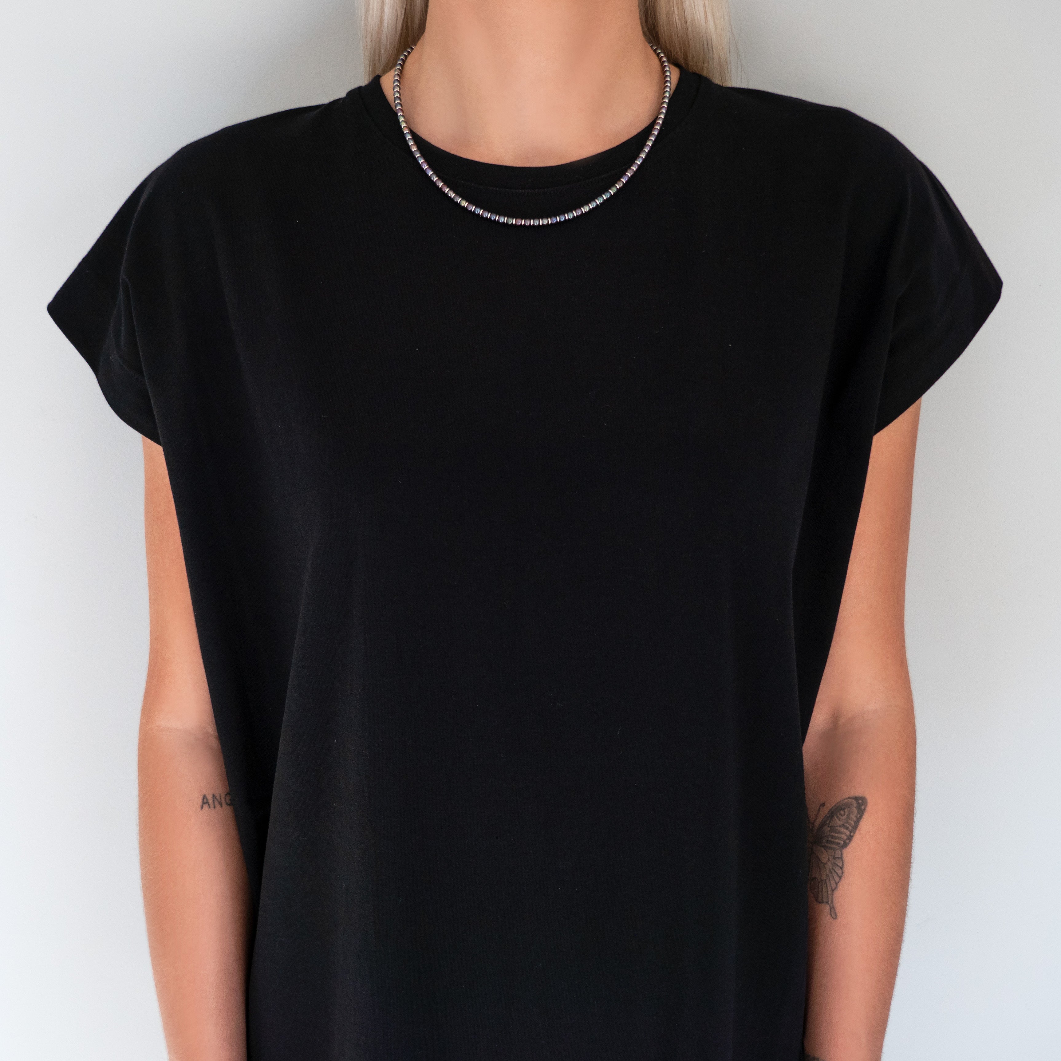 Contrast Necklace (Black Pearl) - Kate Alterio