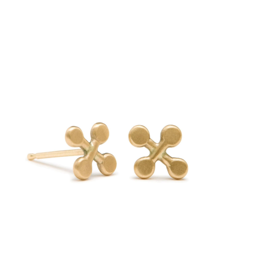 Jax Studs in 14ct gold - Carla Caruso