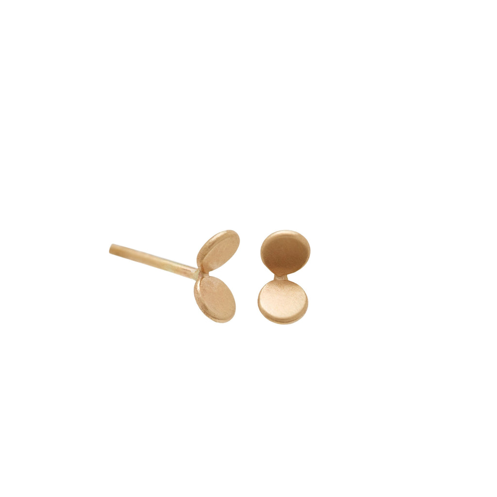 Wing Dot Studs in 14ct gold - Carla Caruso