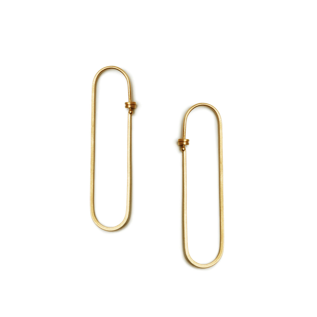 Small Ovalong Dainty Hoop in 14ct gold - Carla Caruso