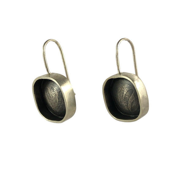Etched Silver Earrings - Christine Battocchio