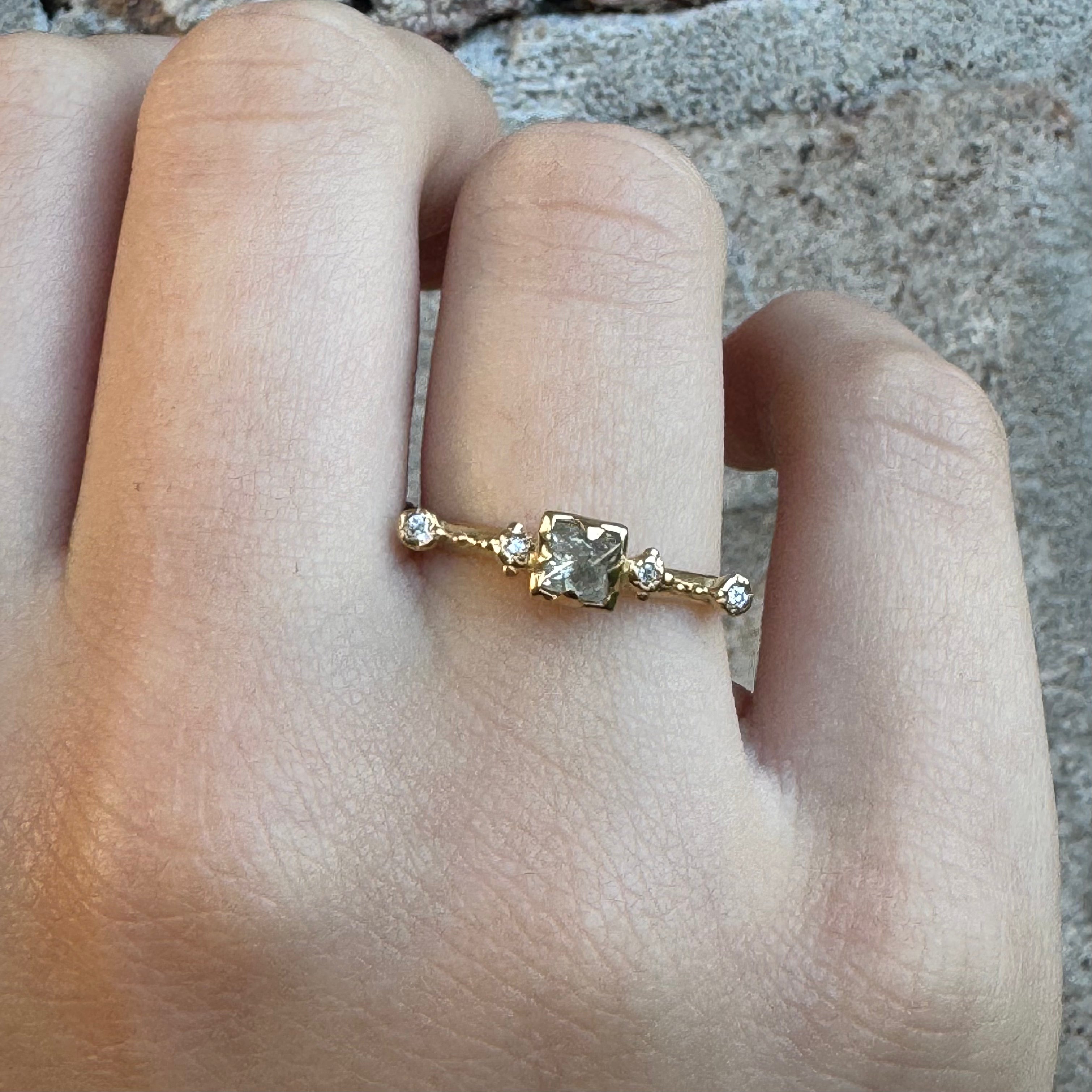 Square Diamond Ring - Rusty Thought