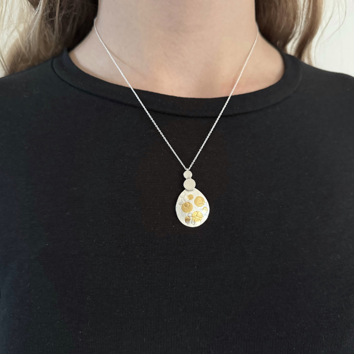 Wattle Dot Silver Necklace - Robin Wells