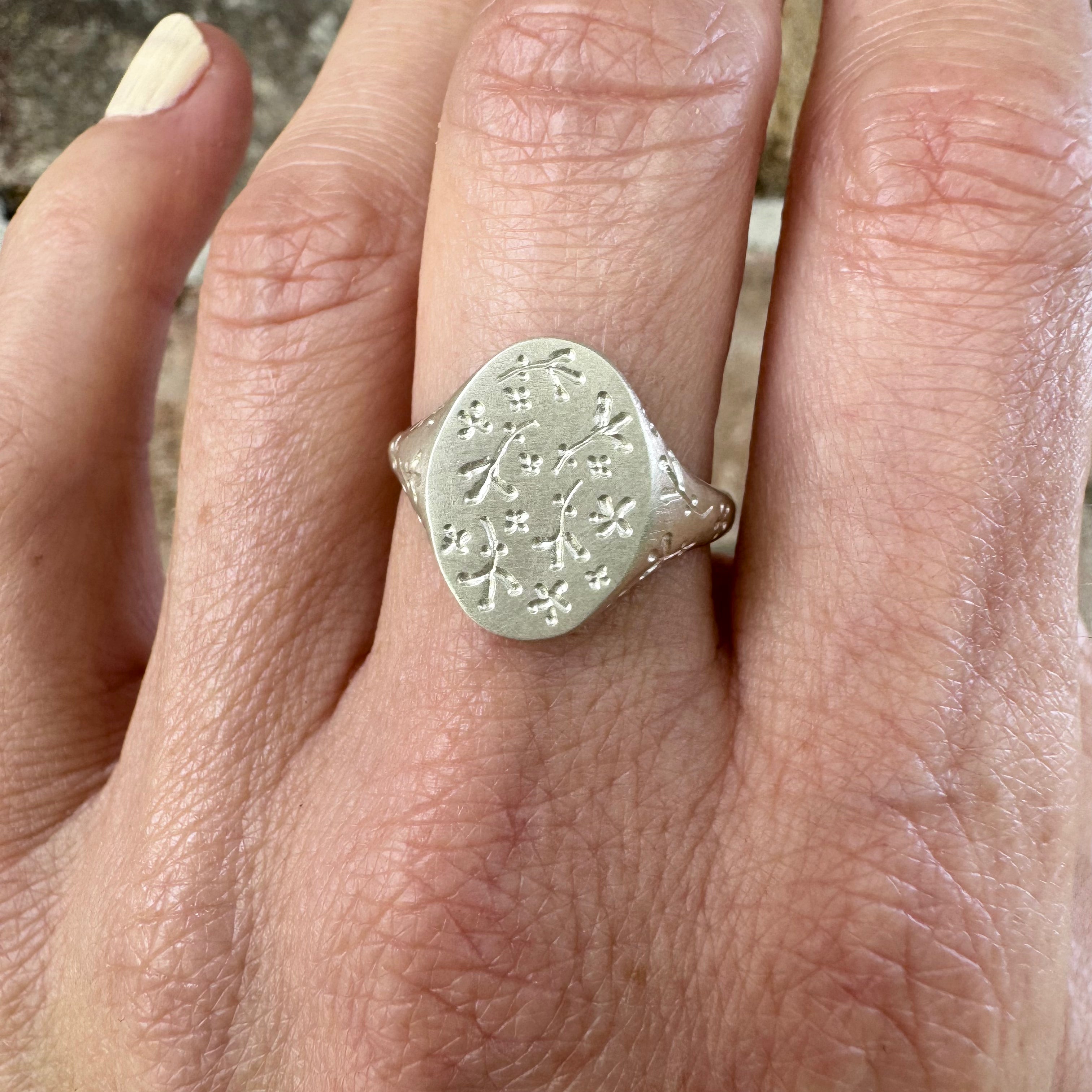 Botanica Oval Signet Ring - Milly Thomas