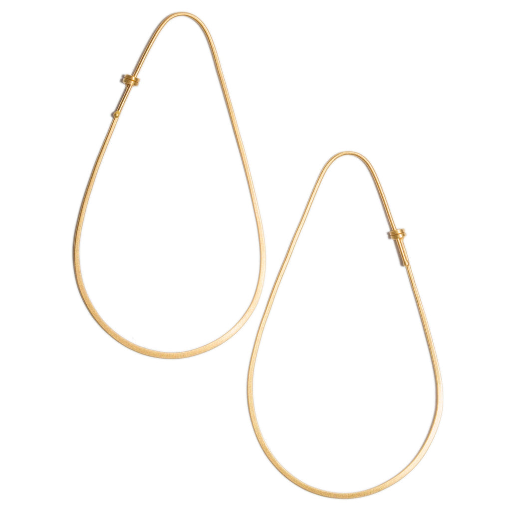 Teardrop Dainty Hoop in 14ct gold - Carla Caruso