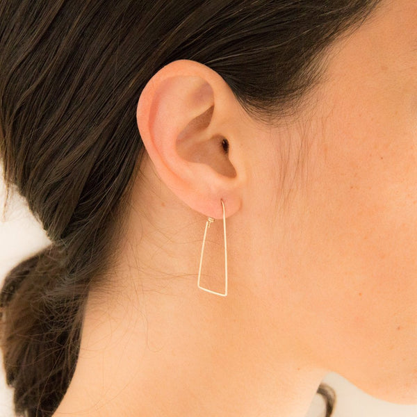 Isoscles Hoops small in 14ct gold - Carla Caruso