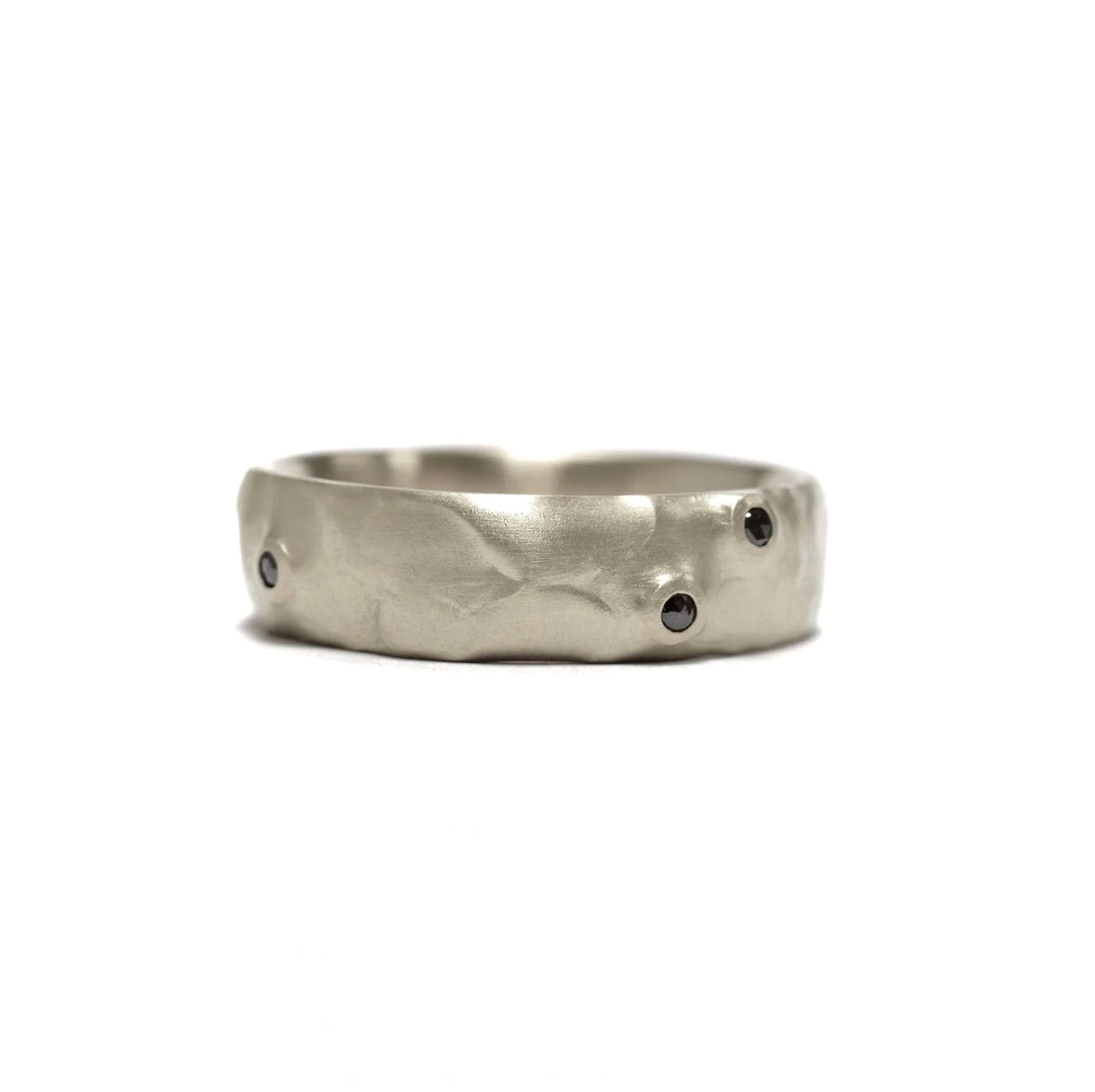 Wide Organic Band with Three Diamonds - Johnny Ninos