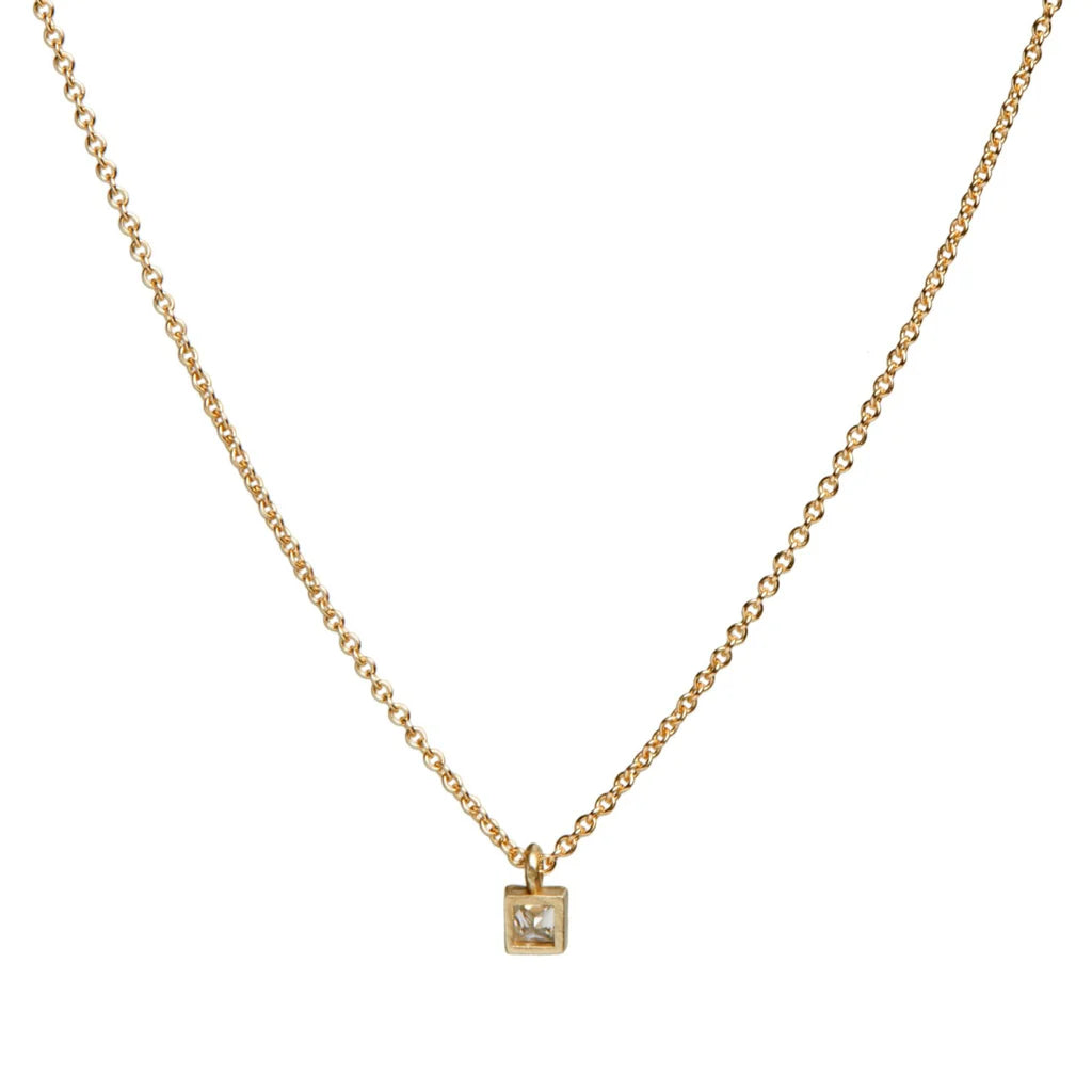 Simple Dainty Square Necklace - Carla Caruso