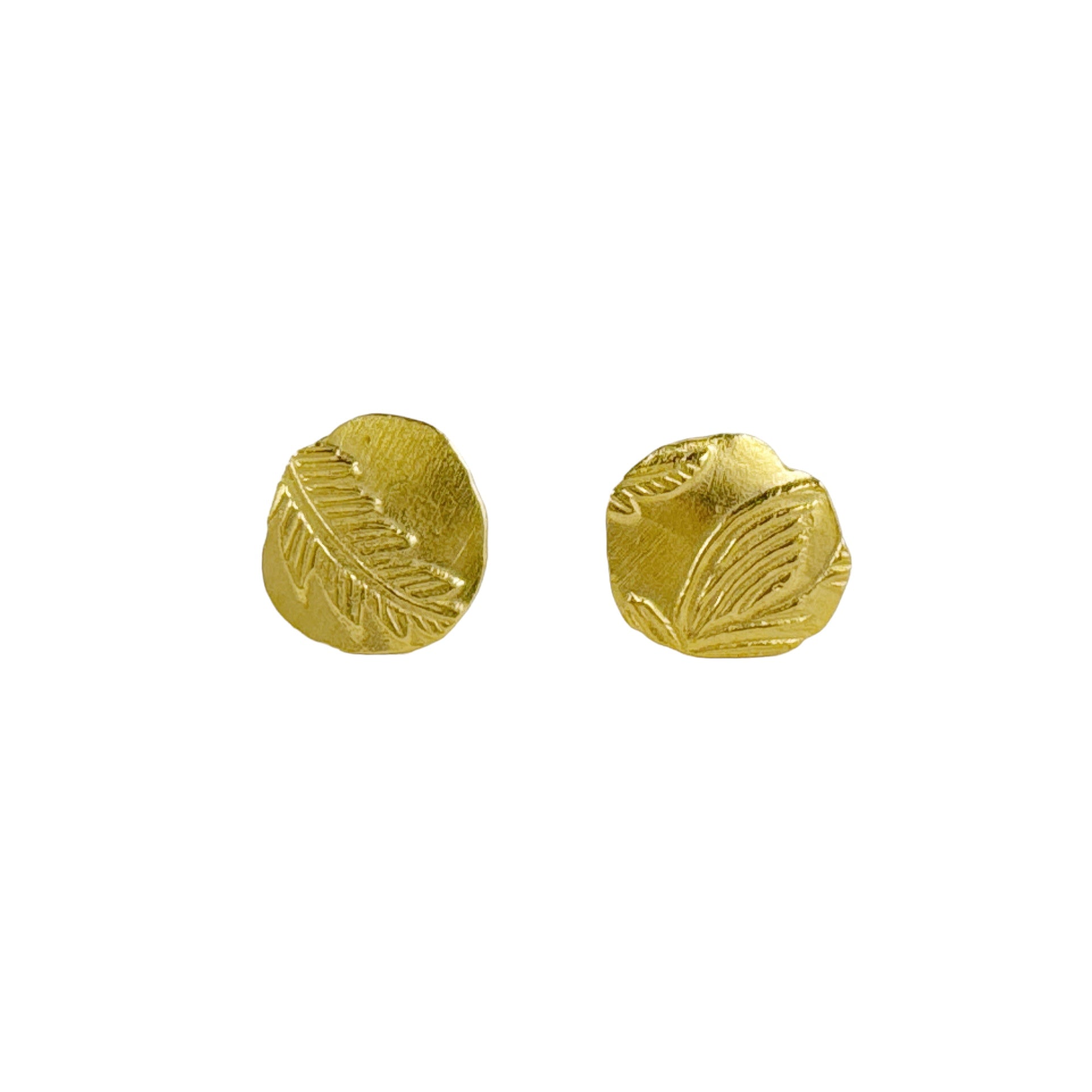 Medium Golden Keepsake Studs - Cynthia Nge