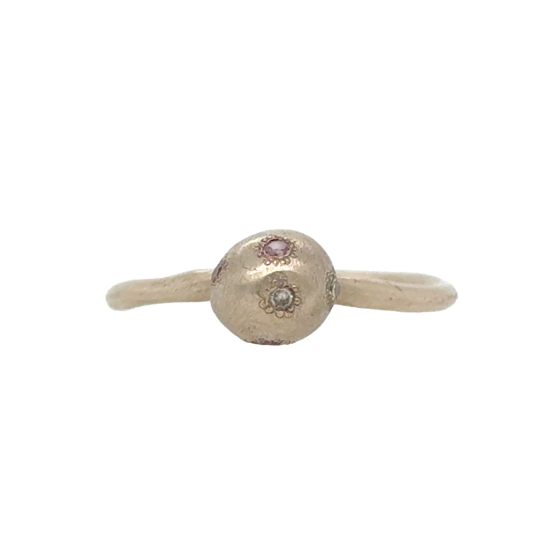 Five Sapphire Ball White Gold Ring - Kaoru Rogers
