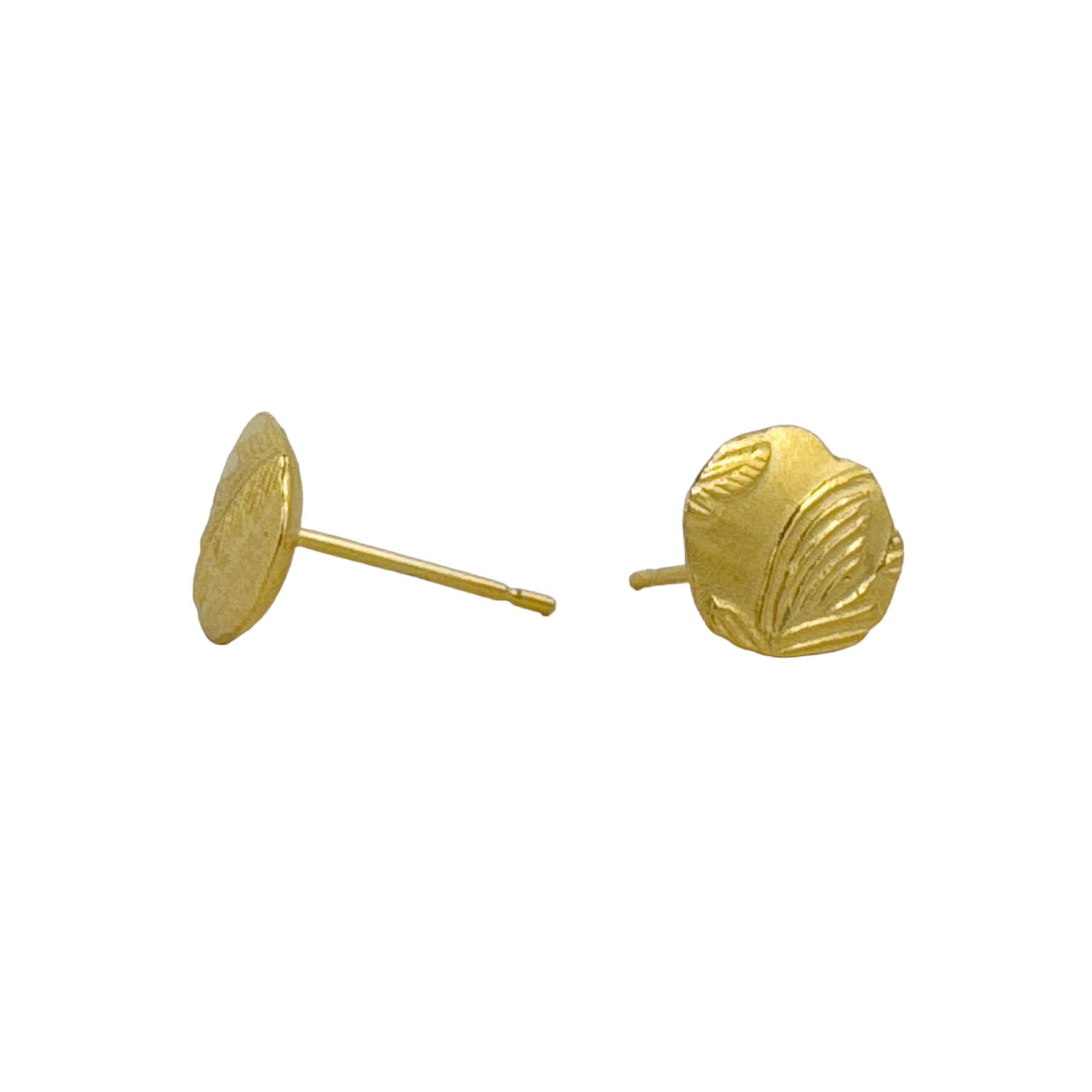 Medium Golden Keepsake Studs - Cynthia Nge