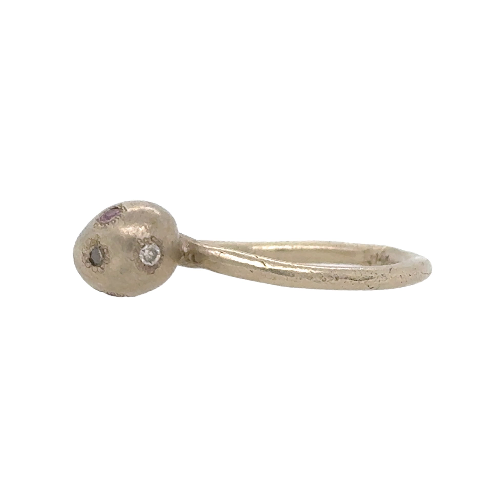 Five Sapphire Ball White Gold Ring - Kaoru Rogers