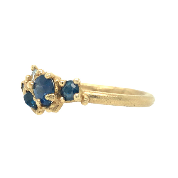 Mixed Cut Sapphire Cluster Ring - Ruth Tomlinson