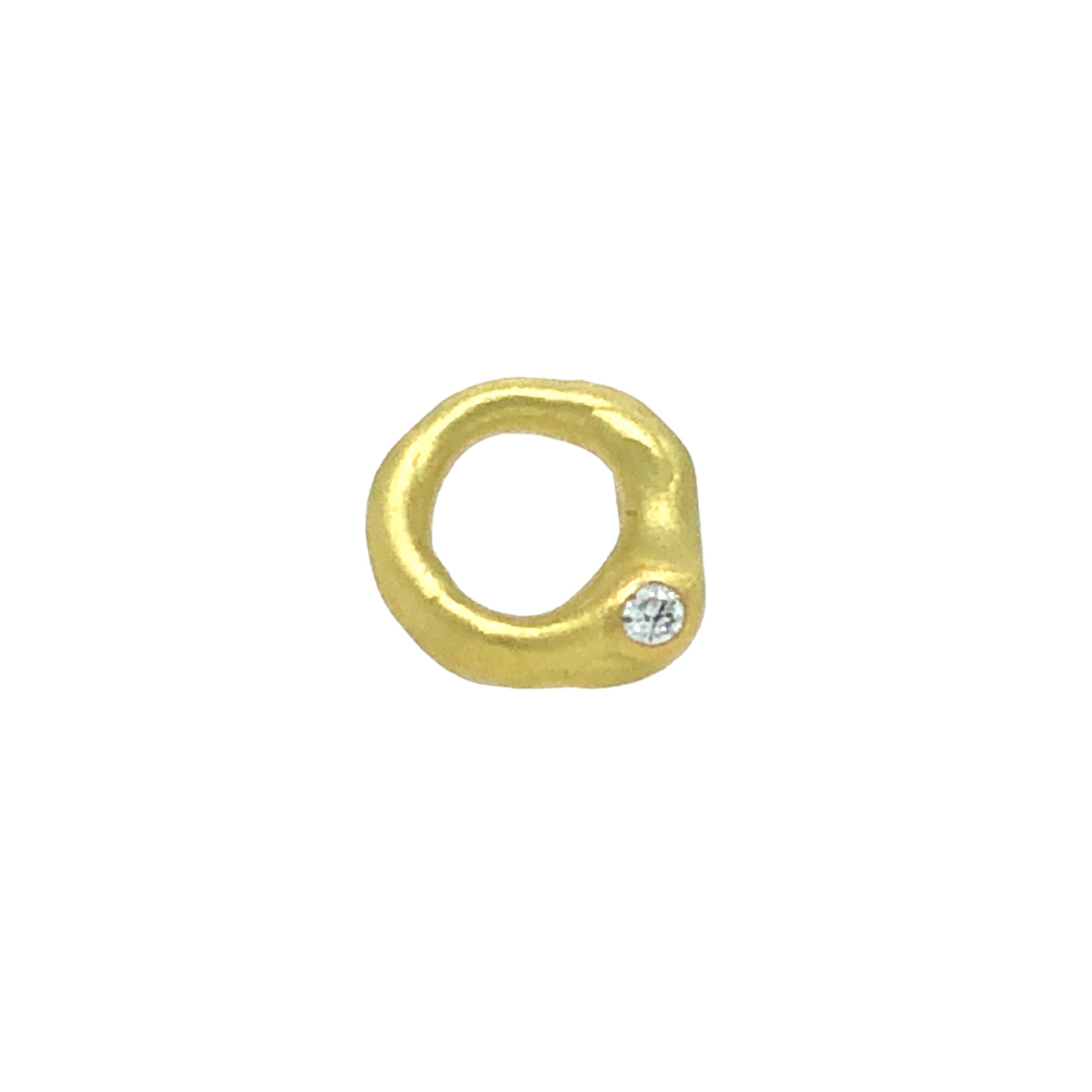 White Diamond Open Barnacle Single Stud - Johnny Ninos