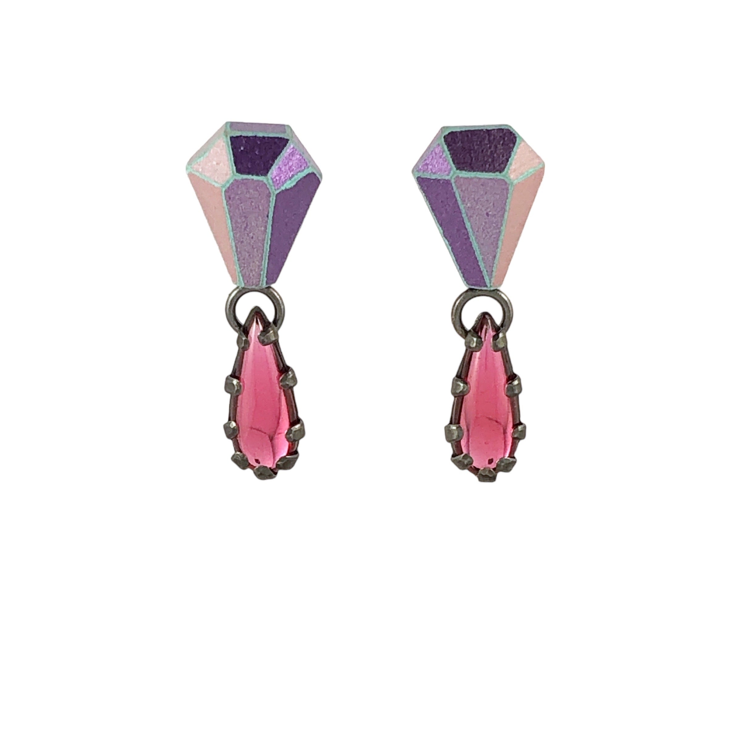 Diamond Cut Caireles Studs - Eva Burton