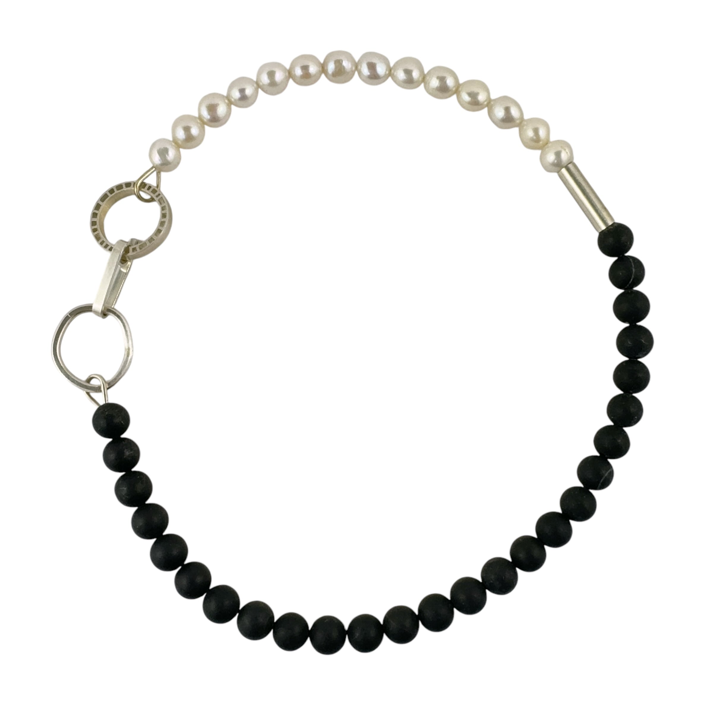 Pearl and Onyx Neckpiece - Ari Athans