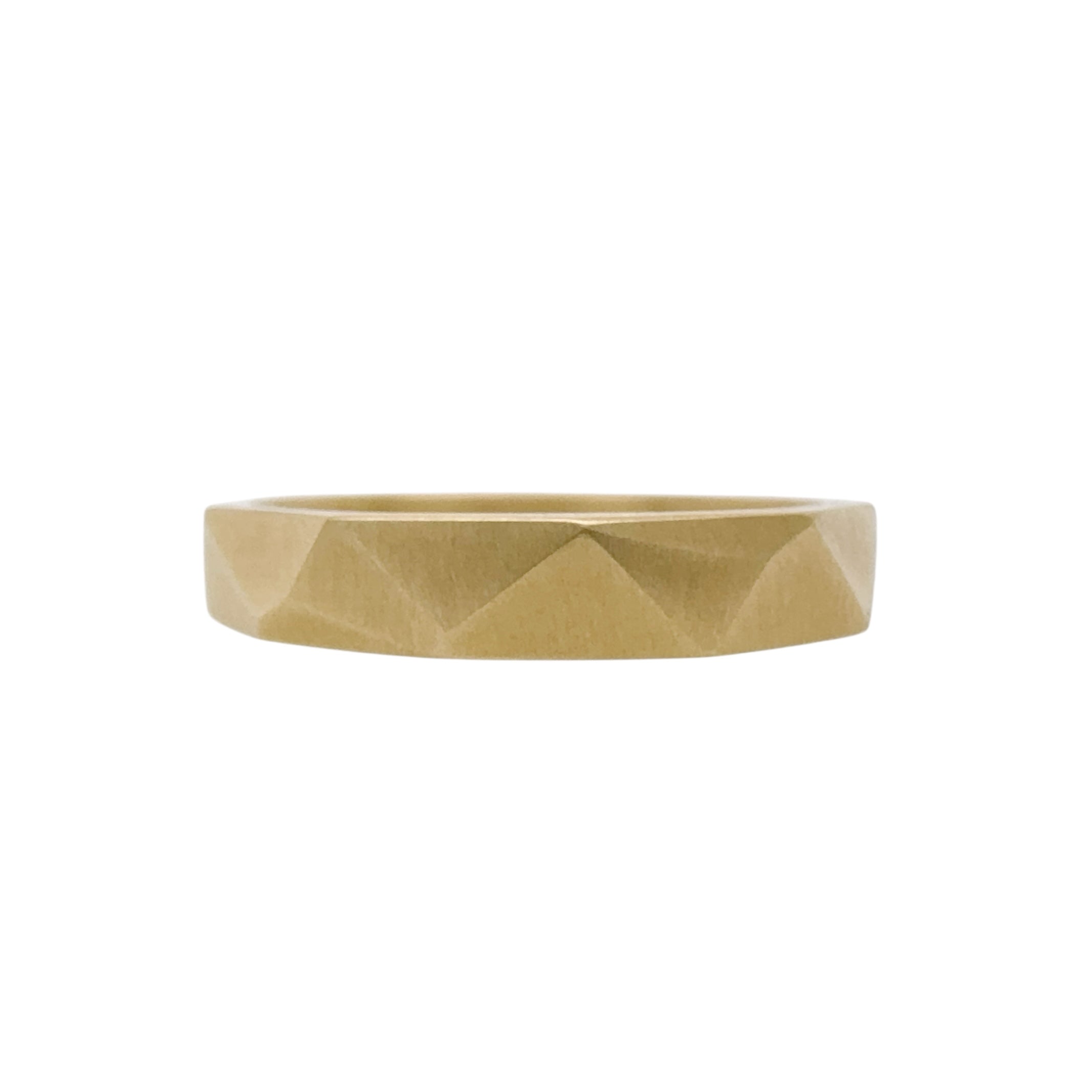 Asymmetrical Facet 9ct Yellow Gold Ring - Ash Hilton