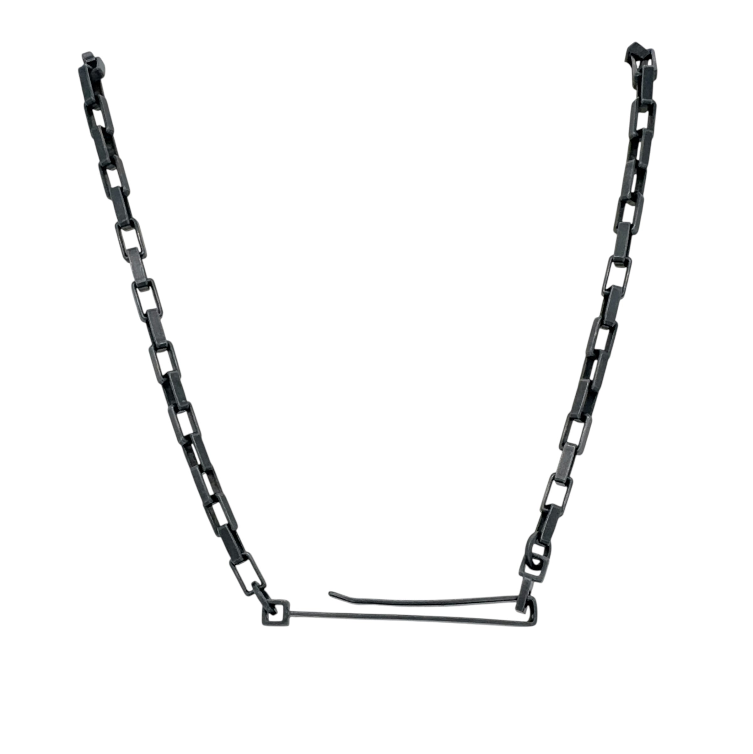 Oxidised Box Chain with Clip Clasp - Emma Jane Donald