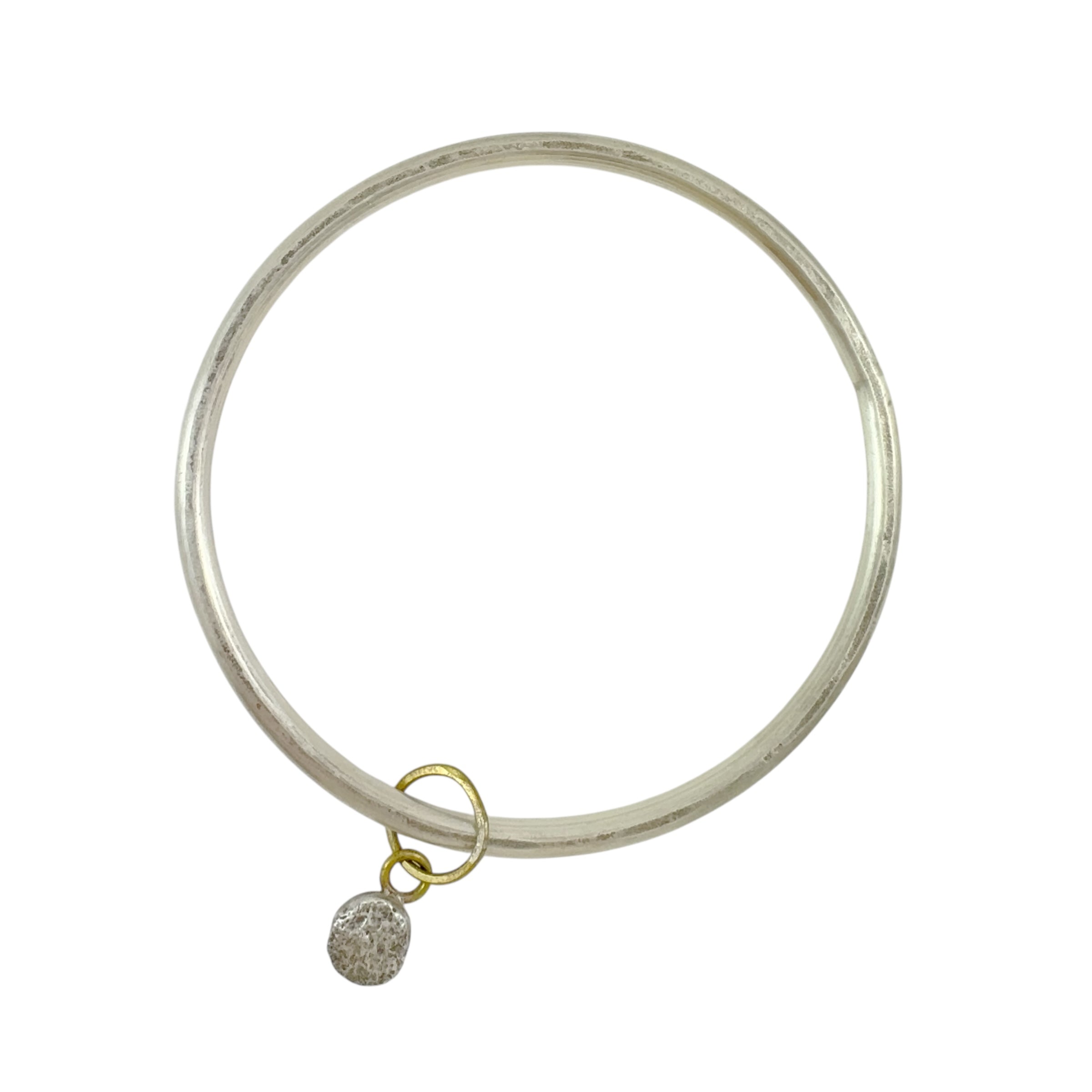 Silver bangle with Silver Charm - Jane Hodgetts