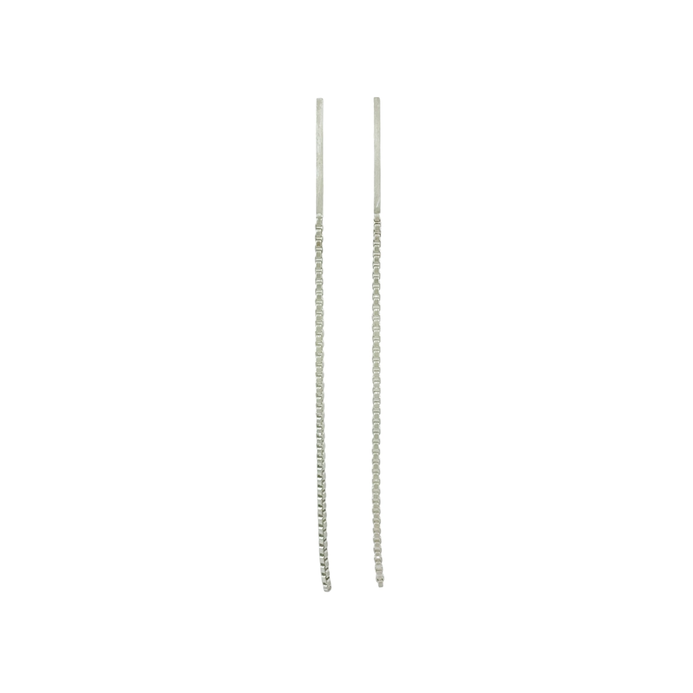 Box Chain Stick Earrings - Kaoru Rogers
