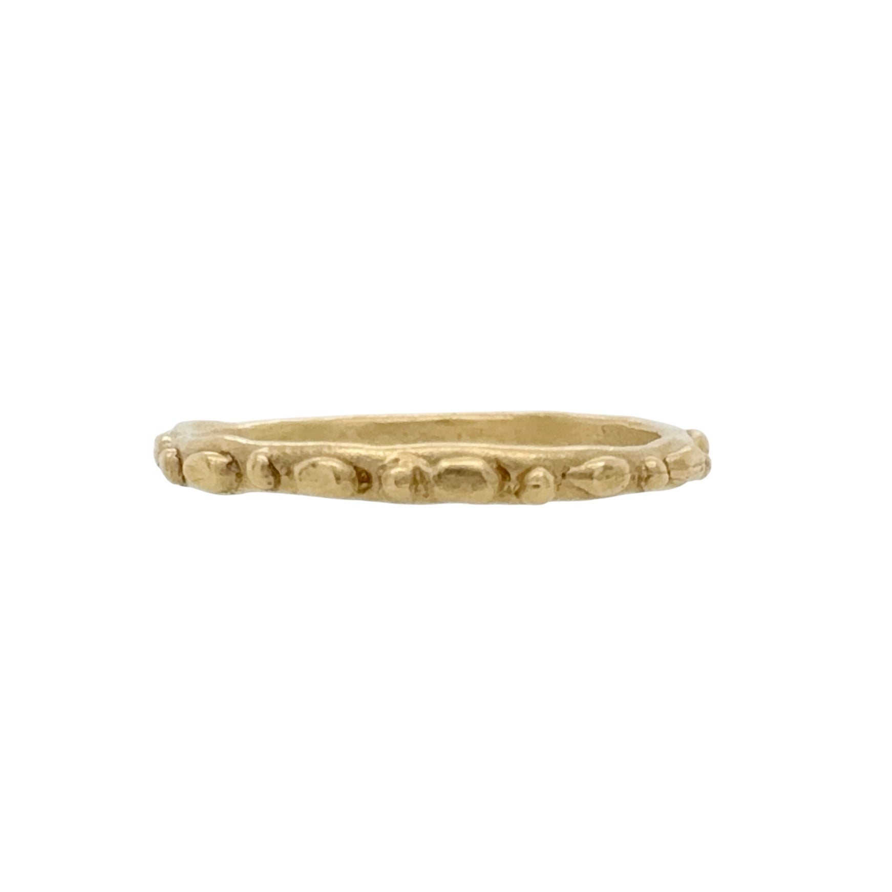 Yellow Gold Fine Textured Band - Ruth Tomlinson