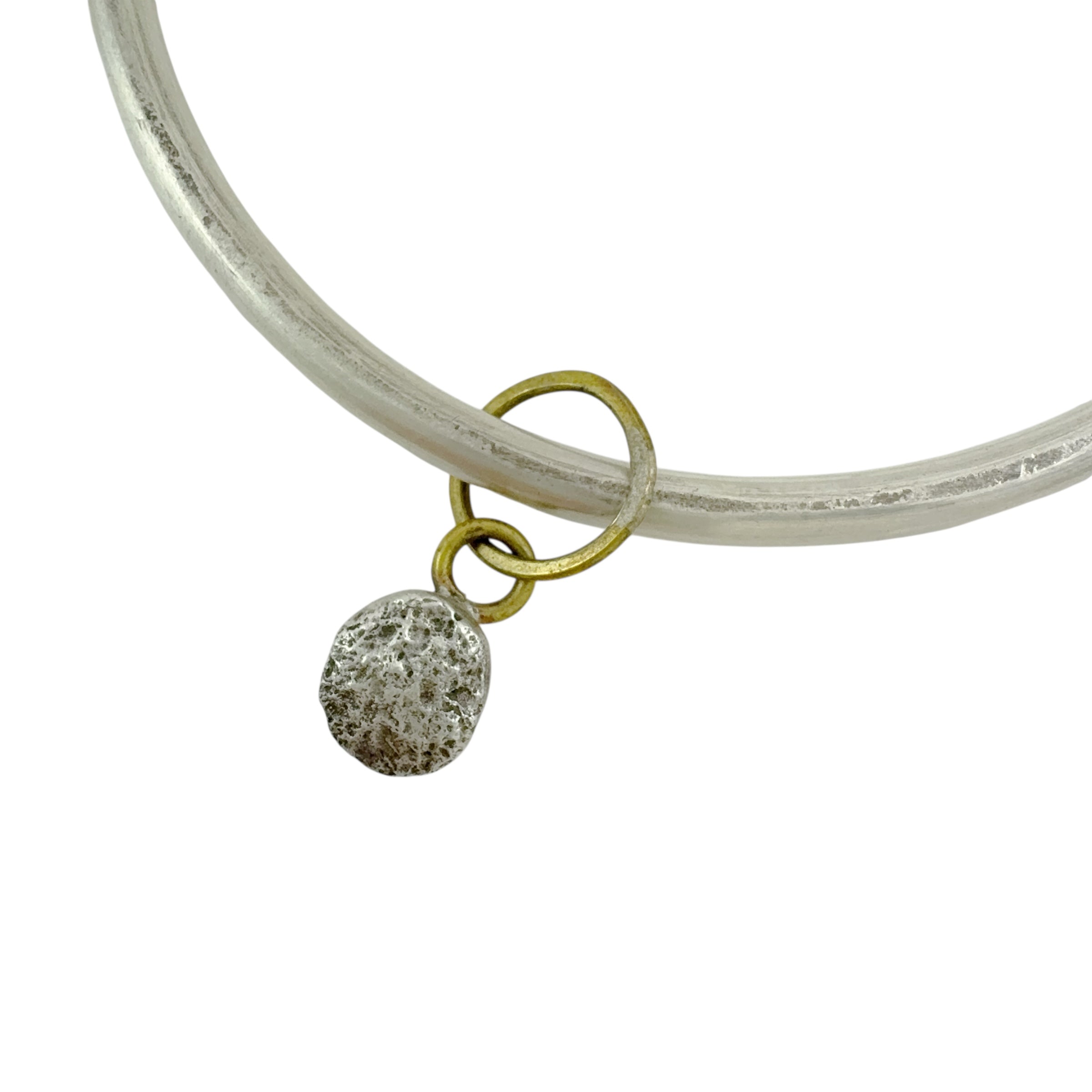 Silver bangle with Silver Charm - Jane Hodgetts