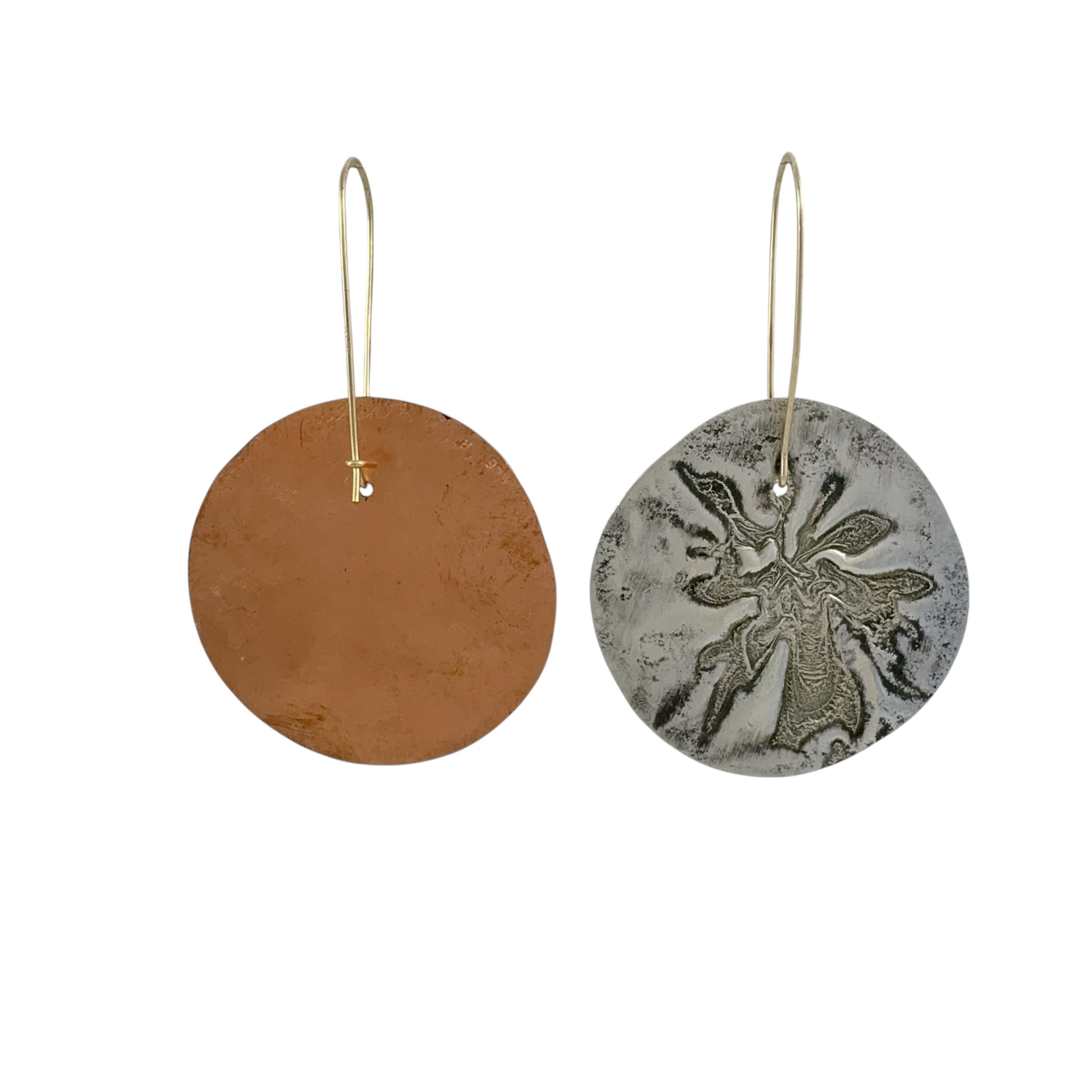 Bi-metal Disc Earrings - Jane Hodgetts