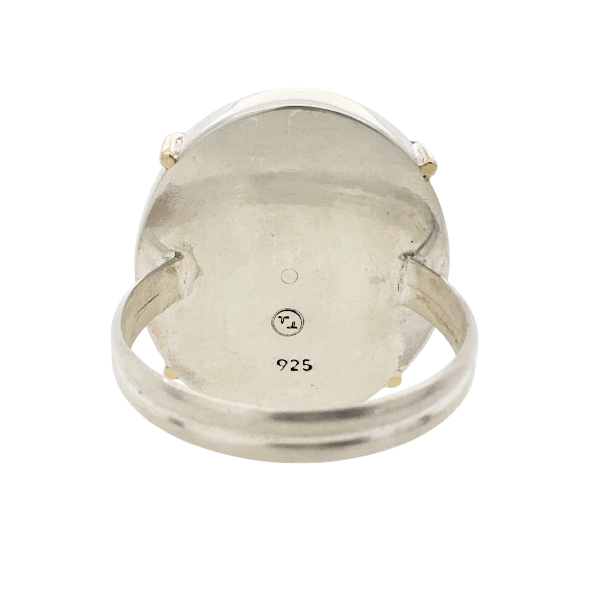 Scalloped Starburst Agate & Silver Ring - Regina Krawets