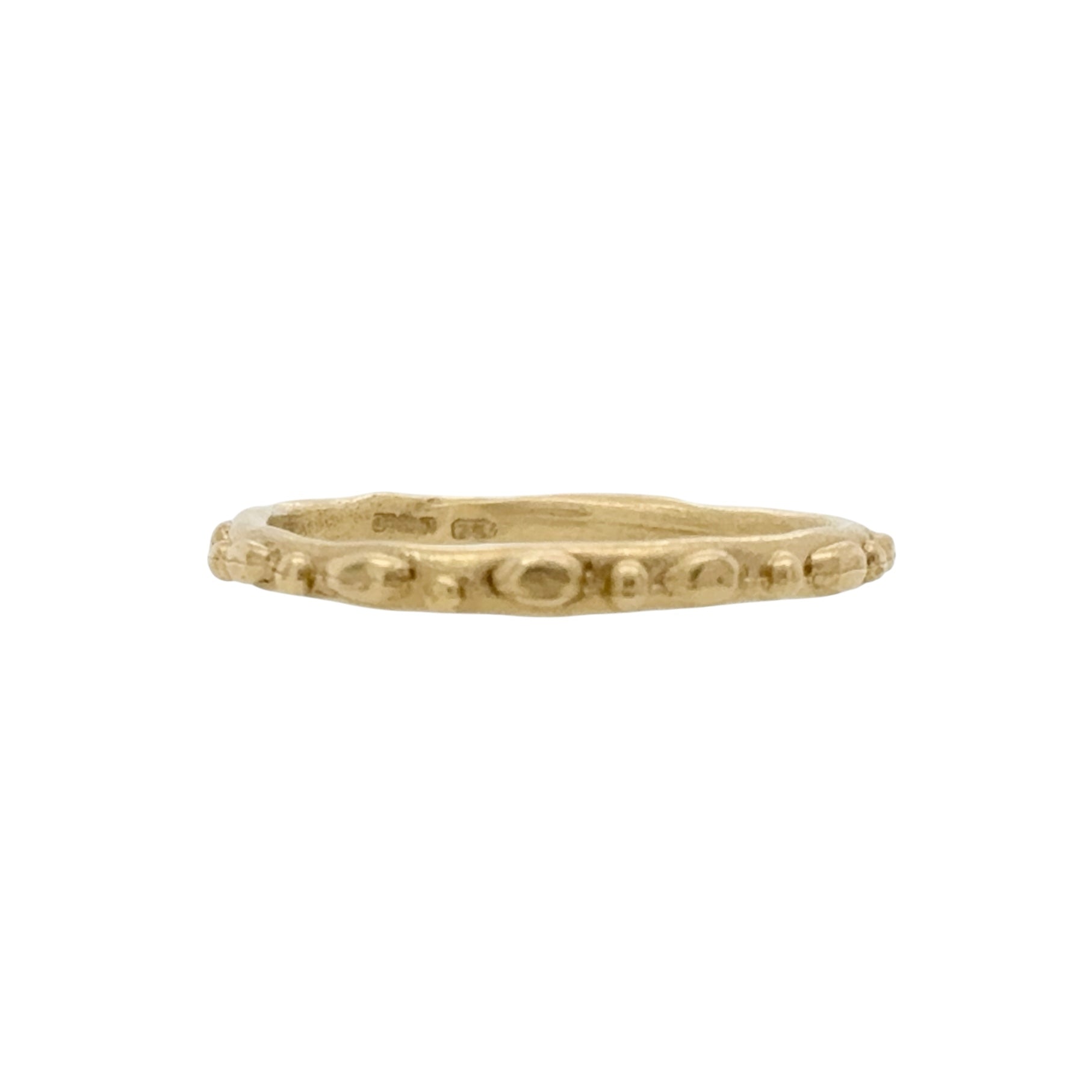Yellow Gold Fine Textured Band - Ruth Tomlinson