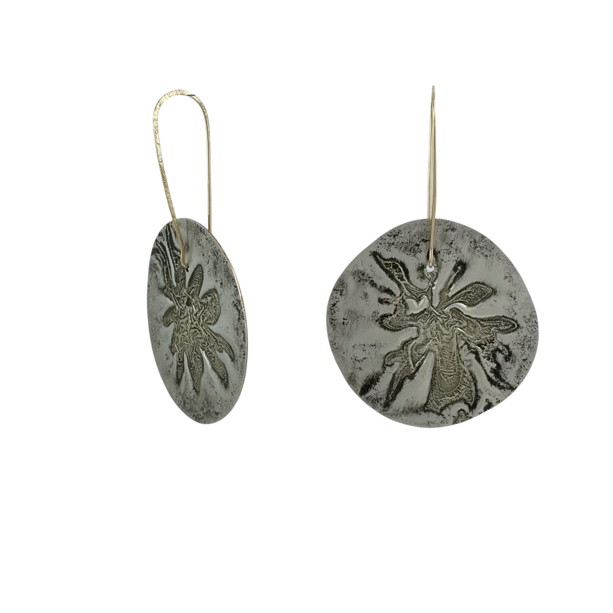 Bi-metal Disc Earrings - Jane Hodgetts