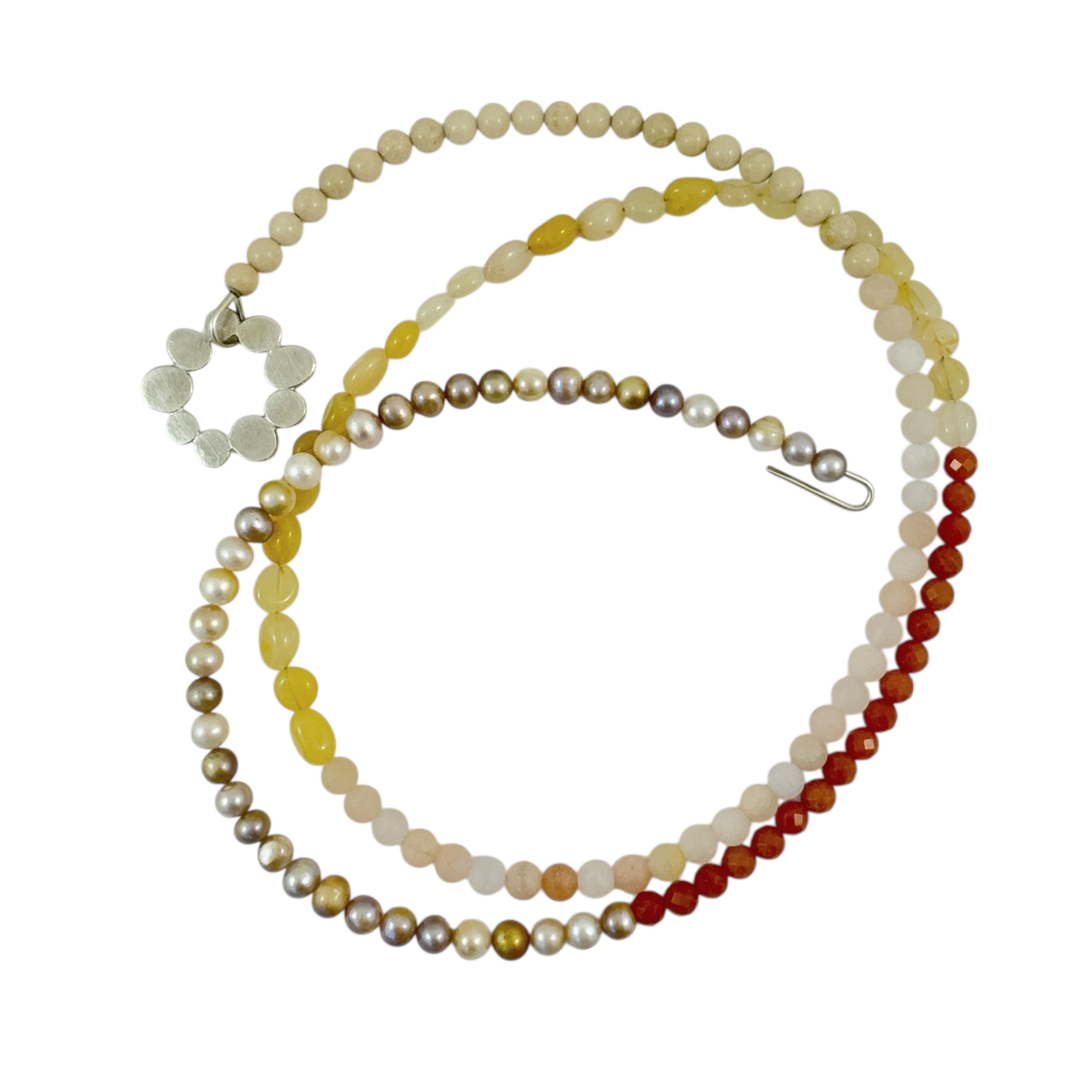 Silver & Mixed Mineral Neckpiece - Ari Athans