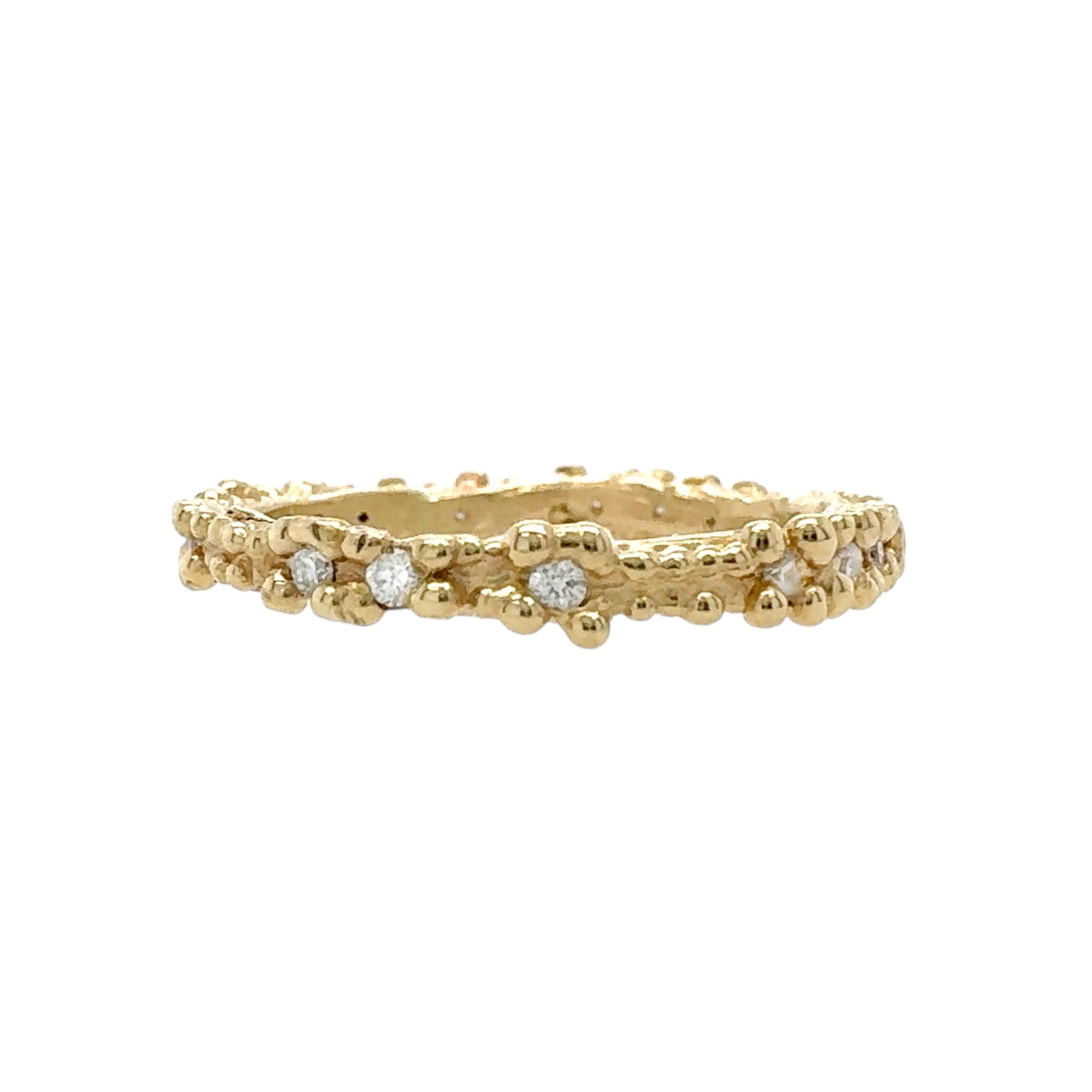 Double Beaded Eternity Band with Diamonds - Ruth Tomlinson