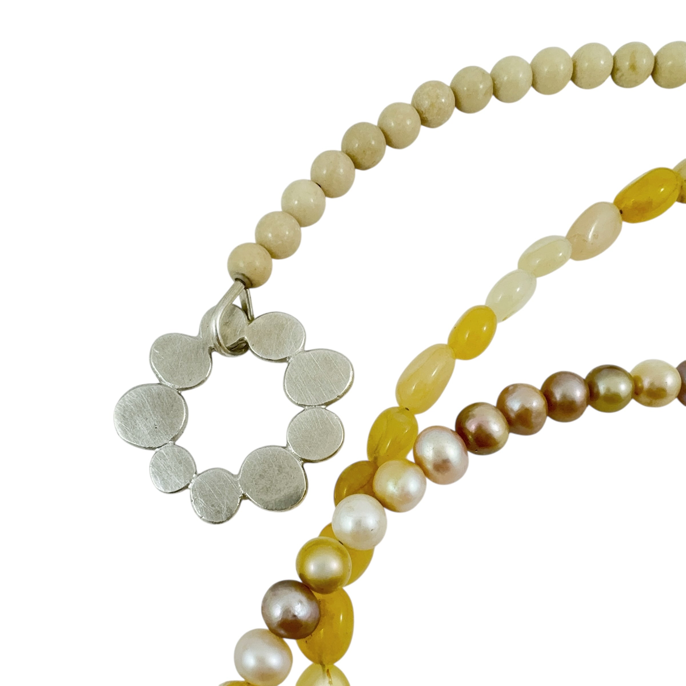 Silver & Mixed Mineral Neckpiece - Ari Athans