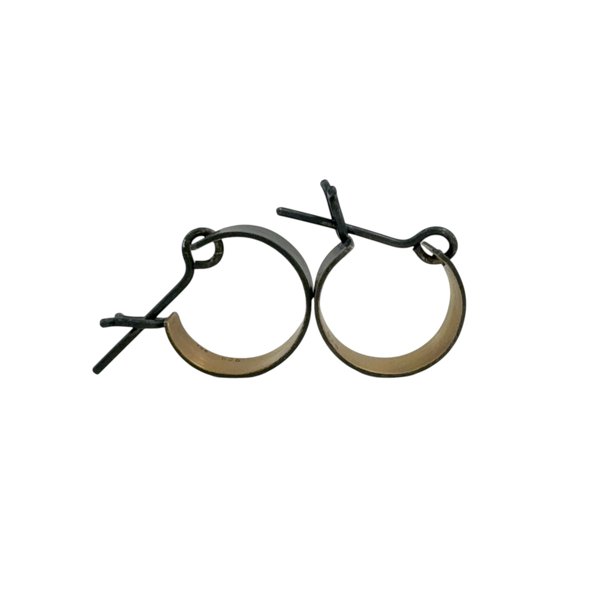 Gold & Black Square Hoop Small - Kaoru Rogers