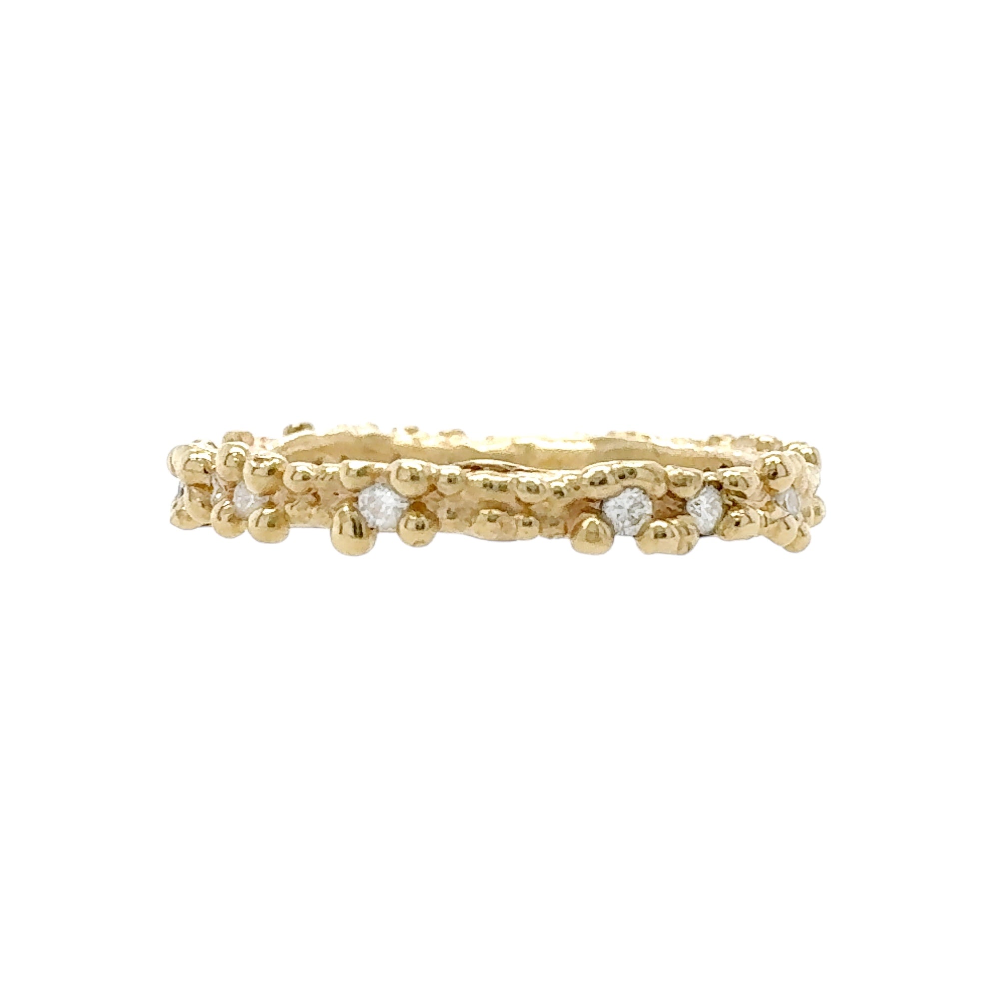 Double Beaded Eternity Band with Diamonds - Ruth Tomlinson