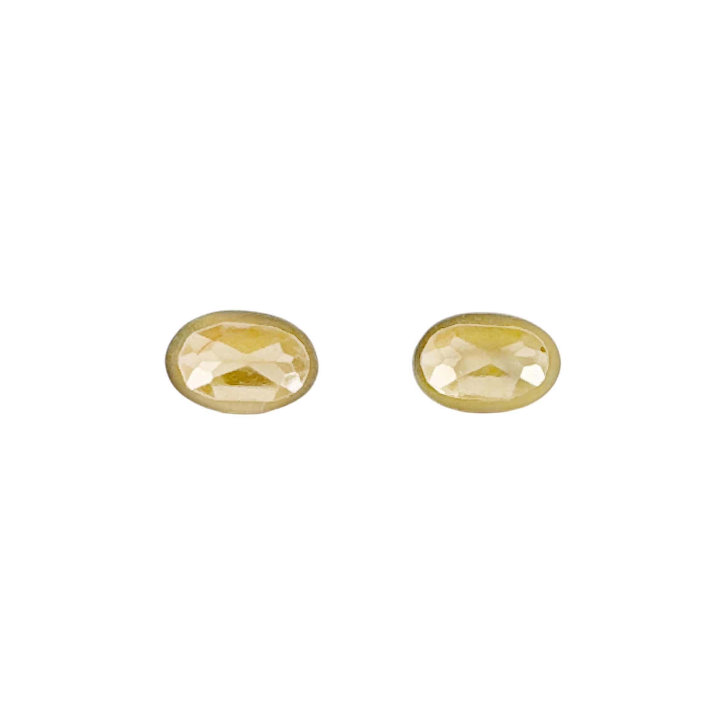 Oval Impression Gold Studs - Louise Fischer