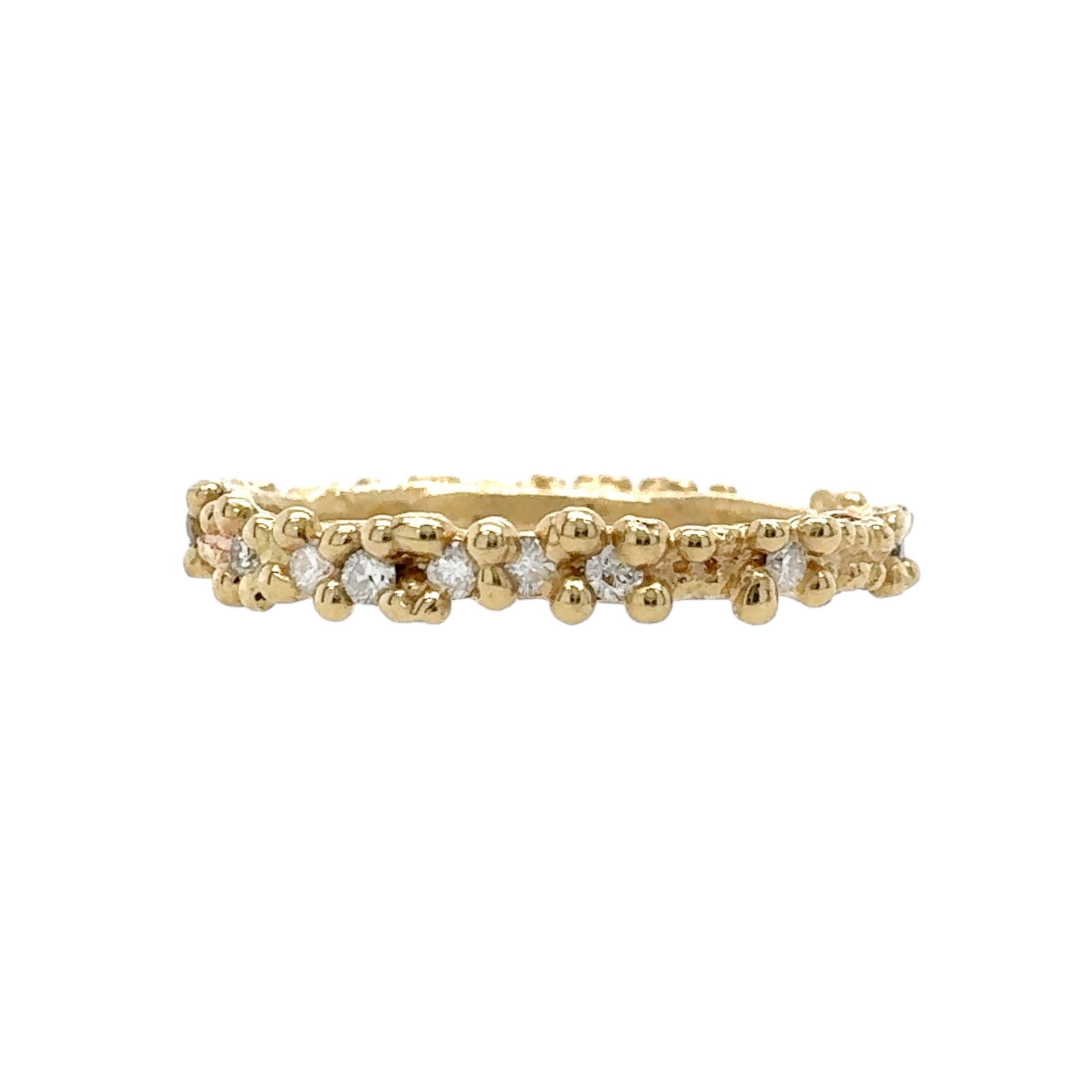 Double Beaded Eternity Band with Diamonds - Ruth Tomlinson