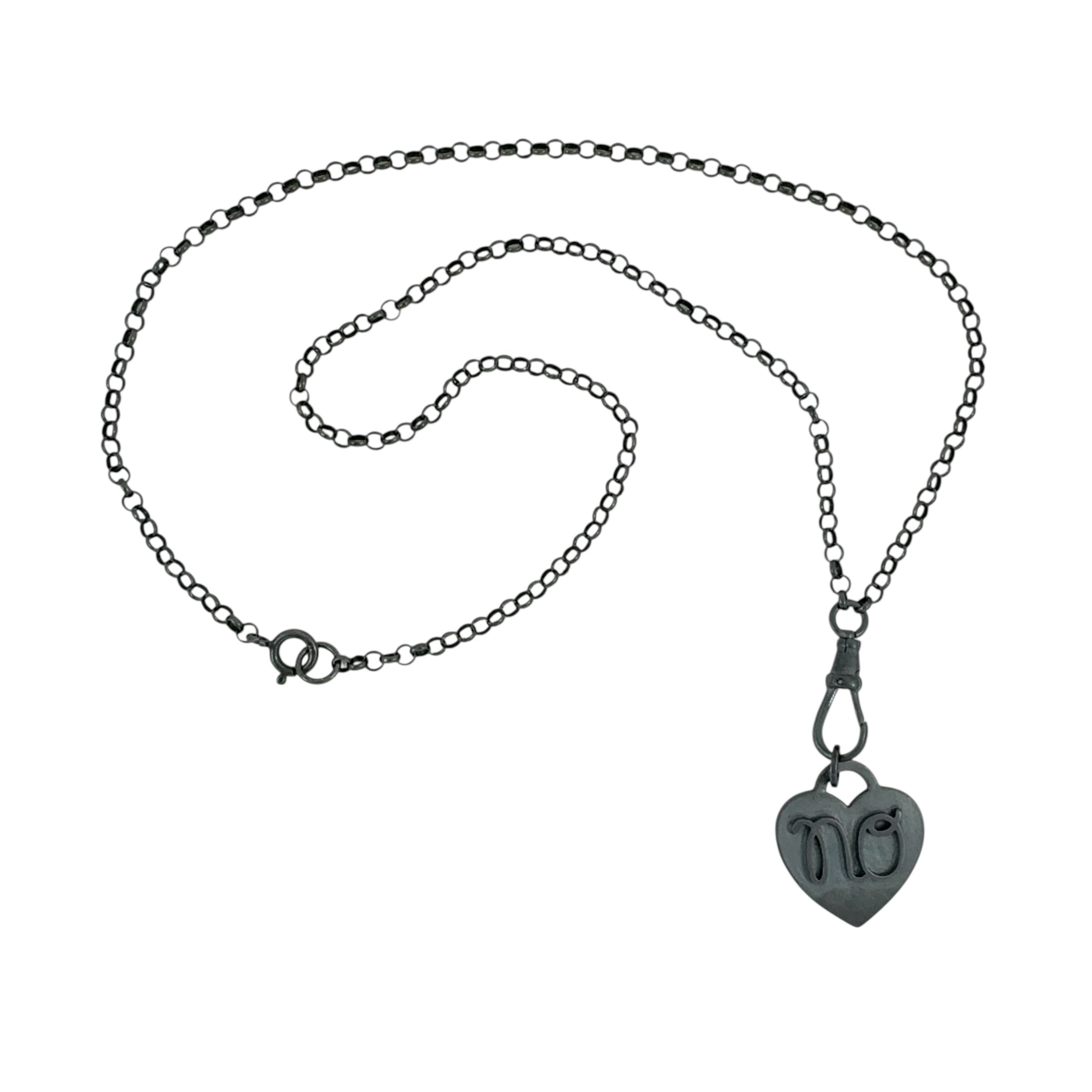 No Heart Charm Necklace - Erica Bello