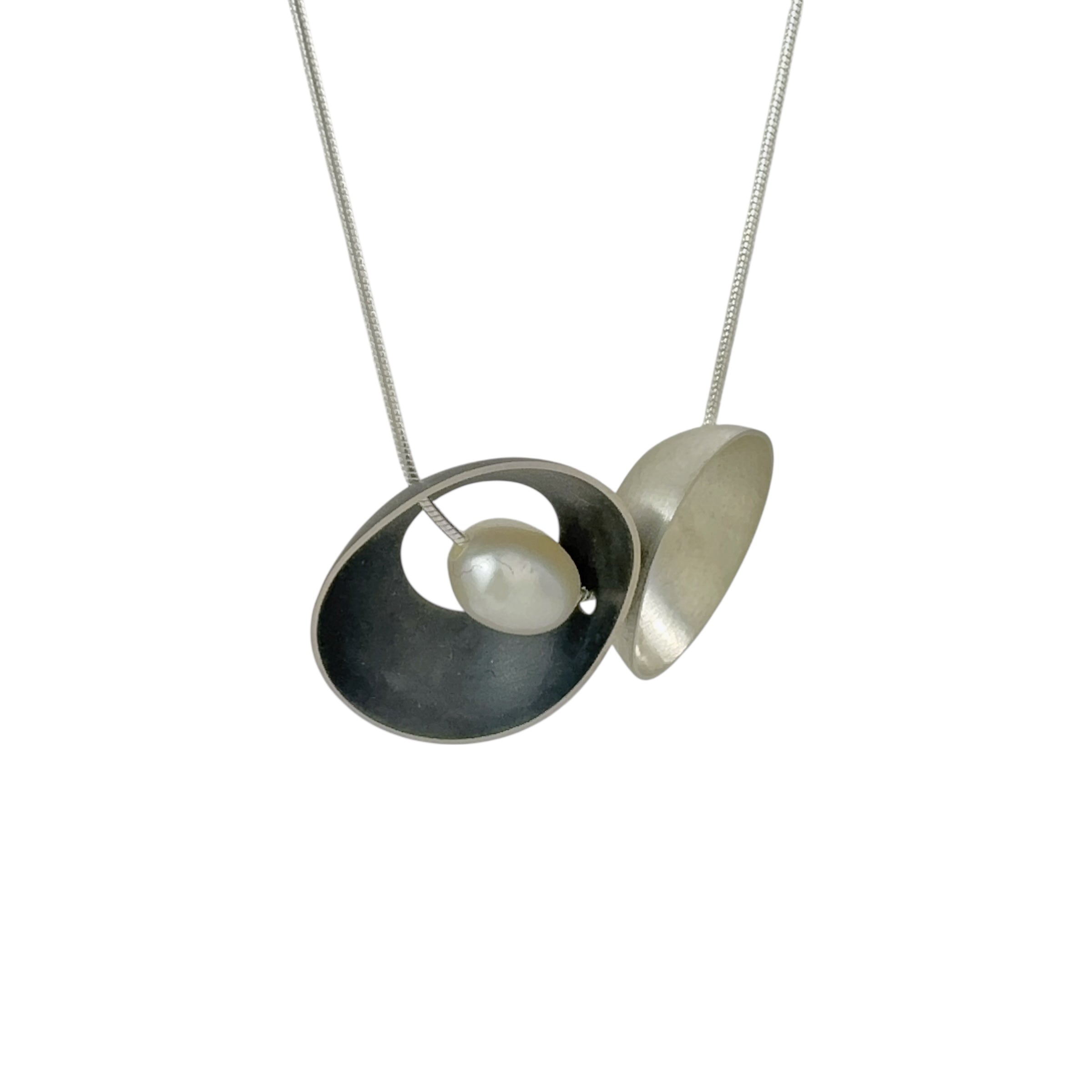 Side By Side Periwinkle Pearl Necklace - Katheryn Leopoldseder