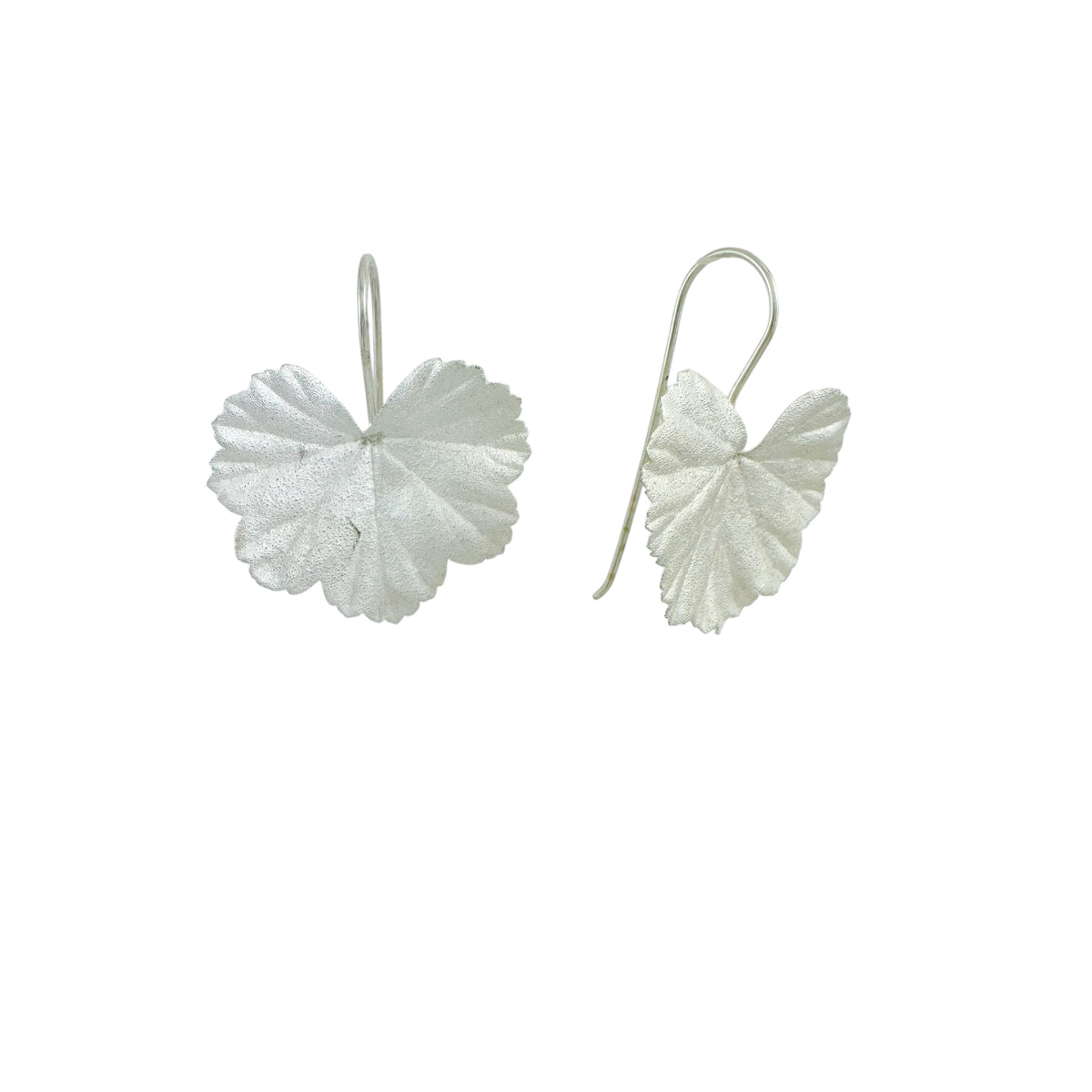 Geranium Leaf Silver Earrings - Anja Jagsch