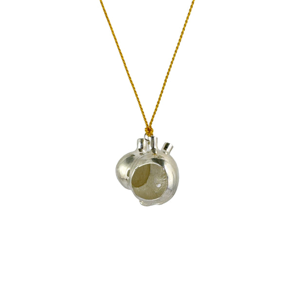 Tama Heart Polished Silver Necklace - Anna Vlahos