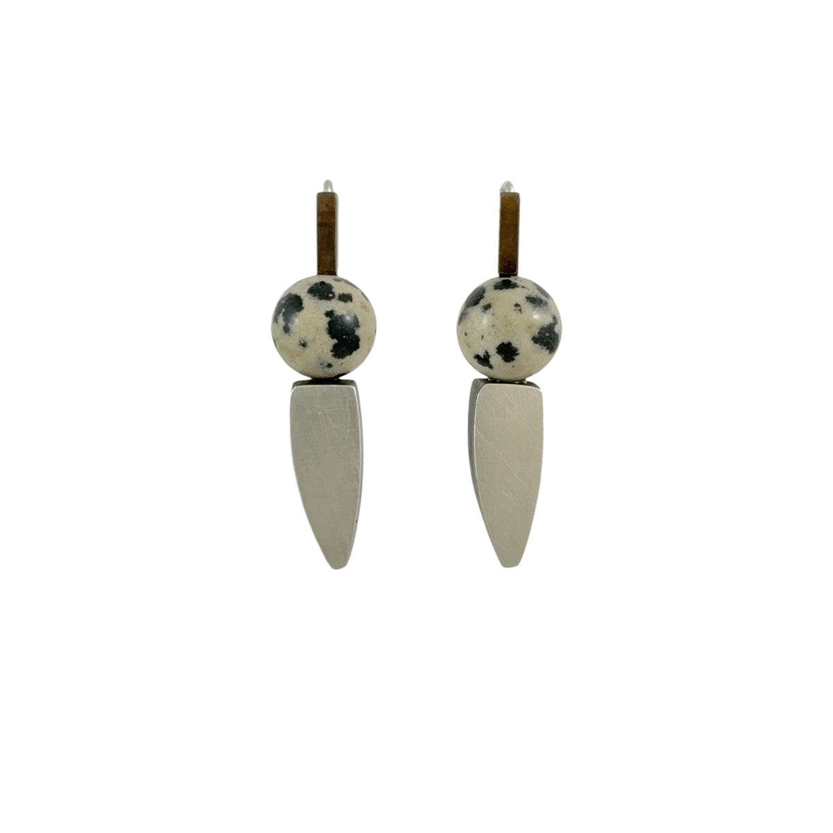 Spotted Jasper Spear Drop Earrings - Ari Athans