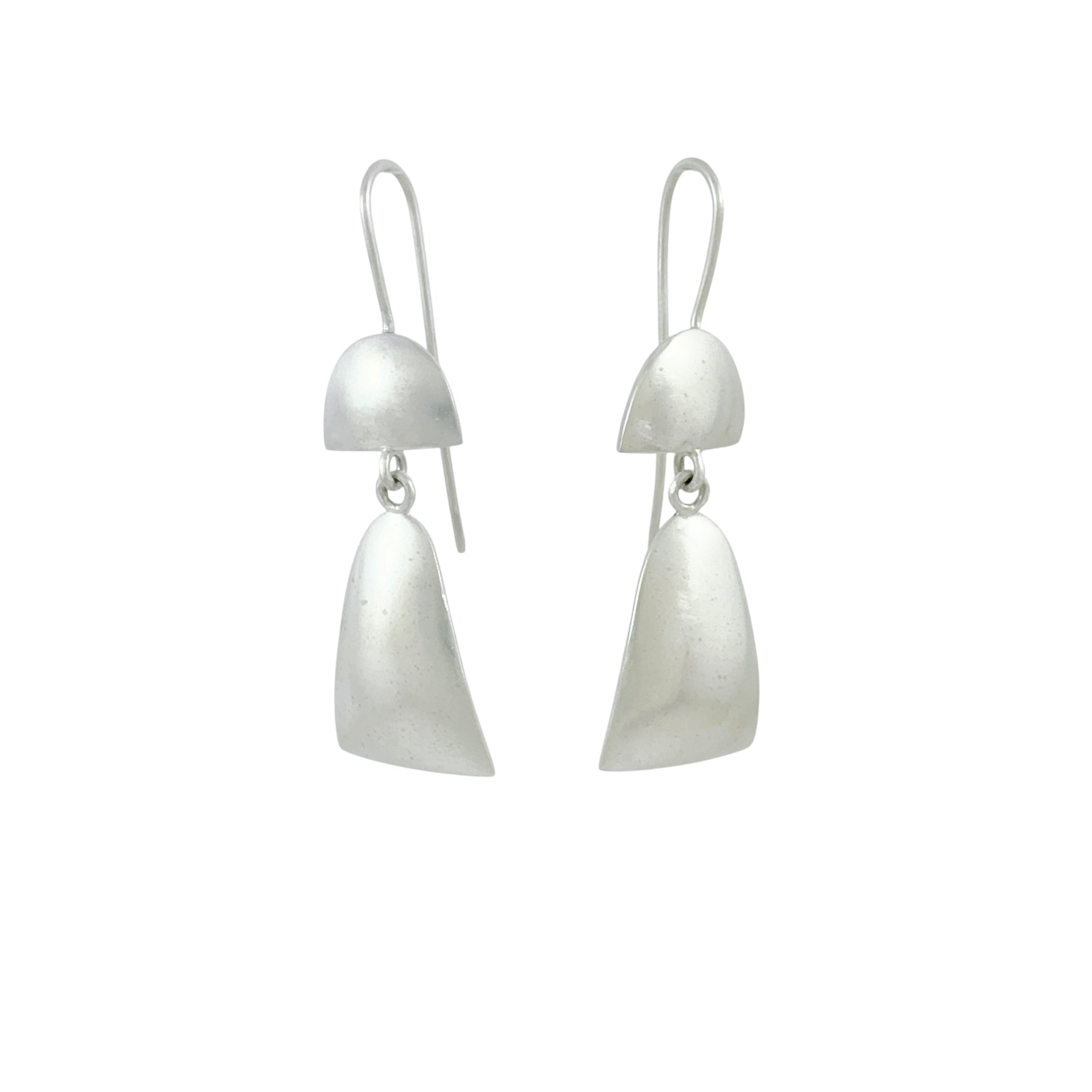 Collage Silver Earrings - Catherine White