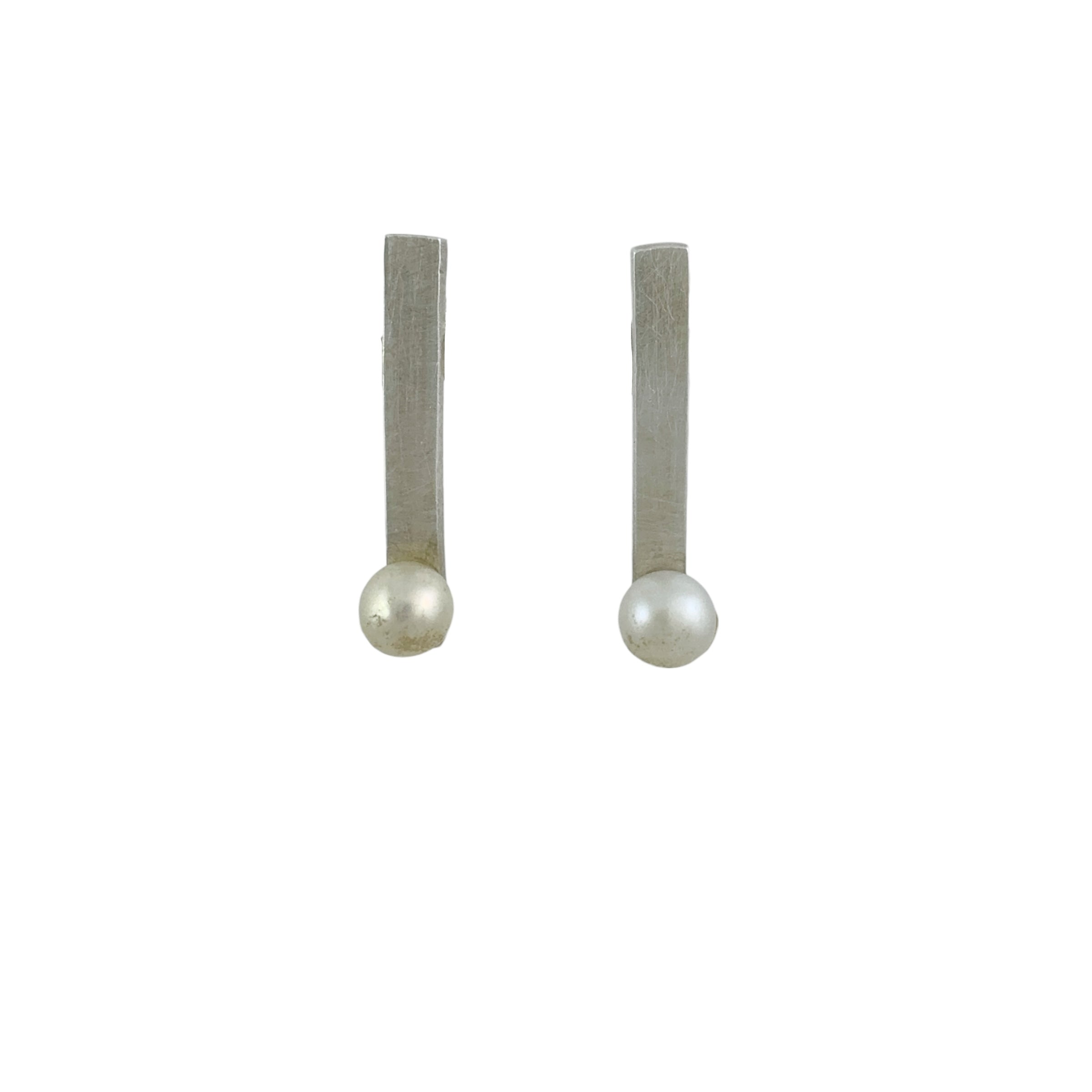 Pearl Stick Stud Earrings - Ari Athans