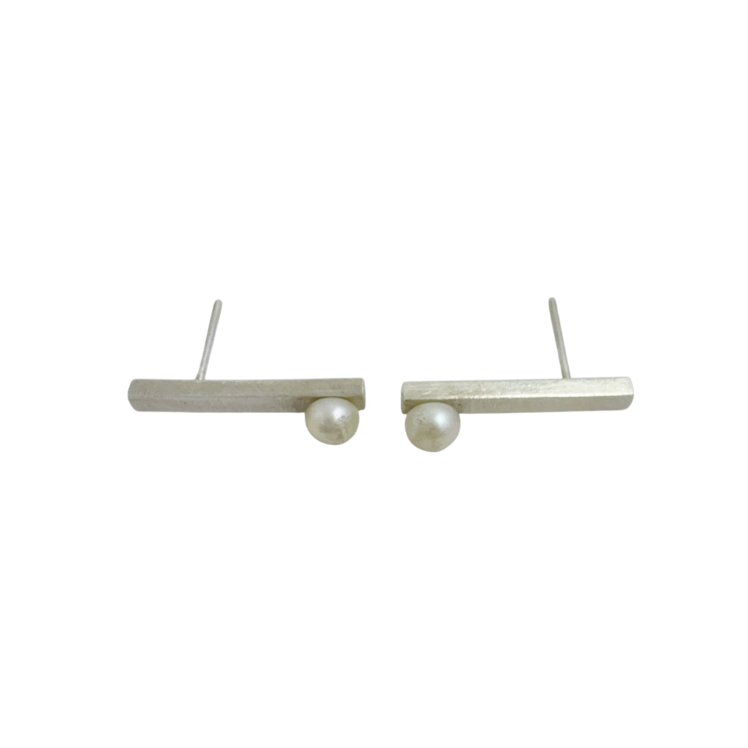 Pearl Stick Stud Earrings - Ari Athans